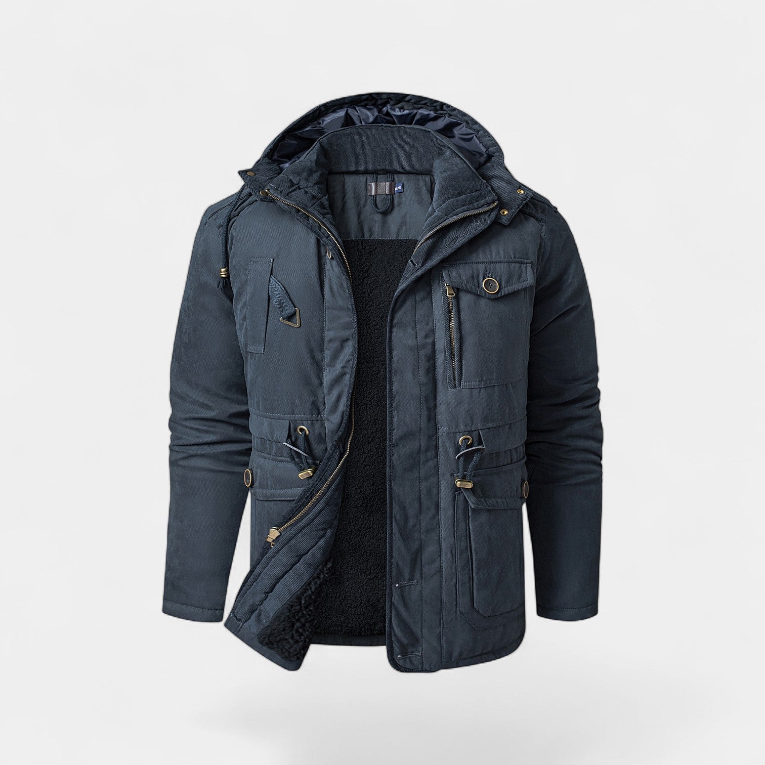 Riche | Parka Homme en Coton – Mi-Longue à Capuche Matelassée