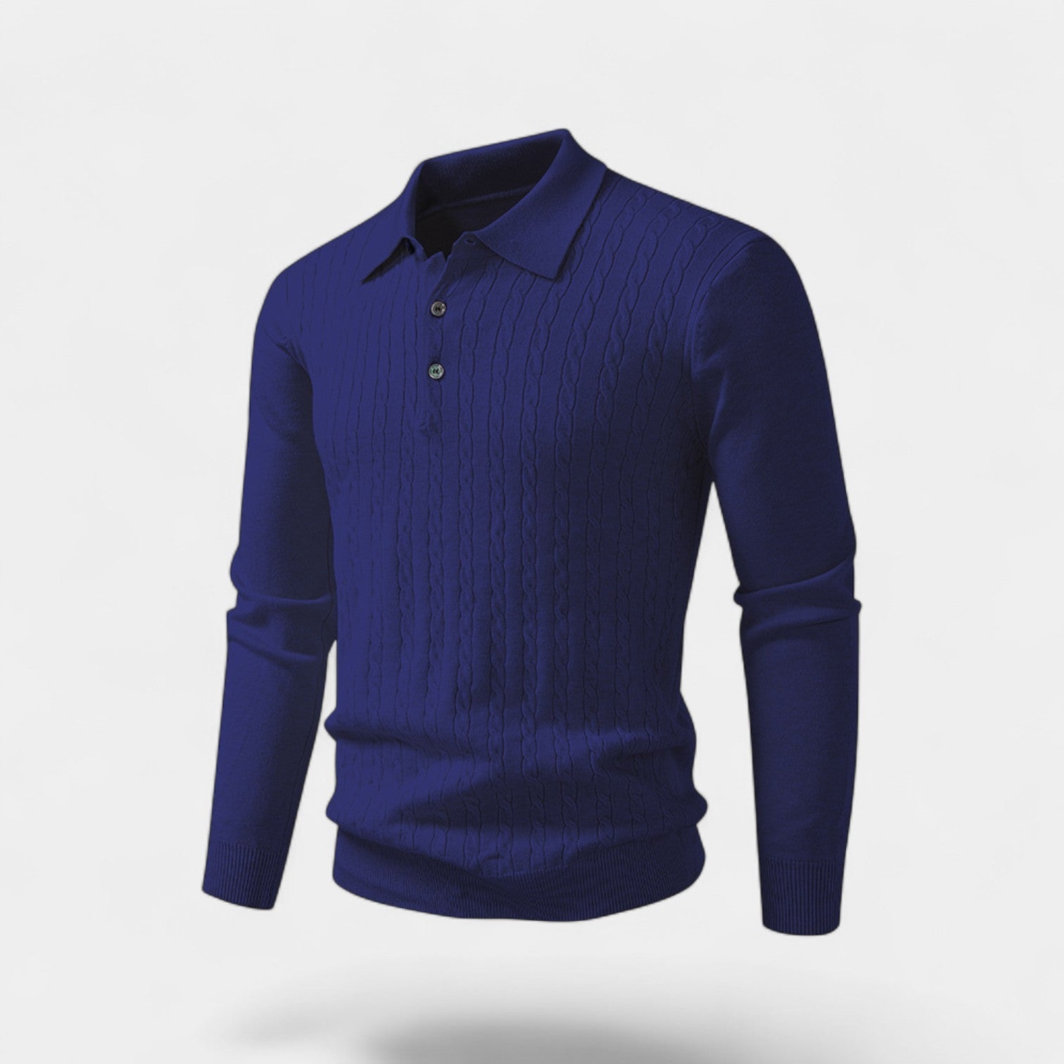Riche | Polo homme maille coton - Élégance torsadée