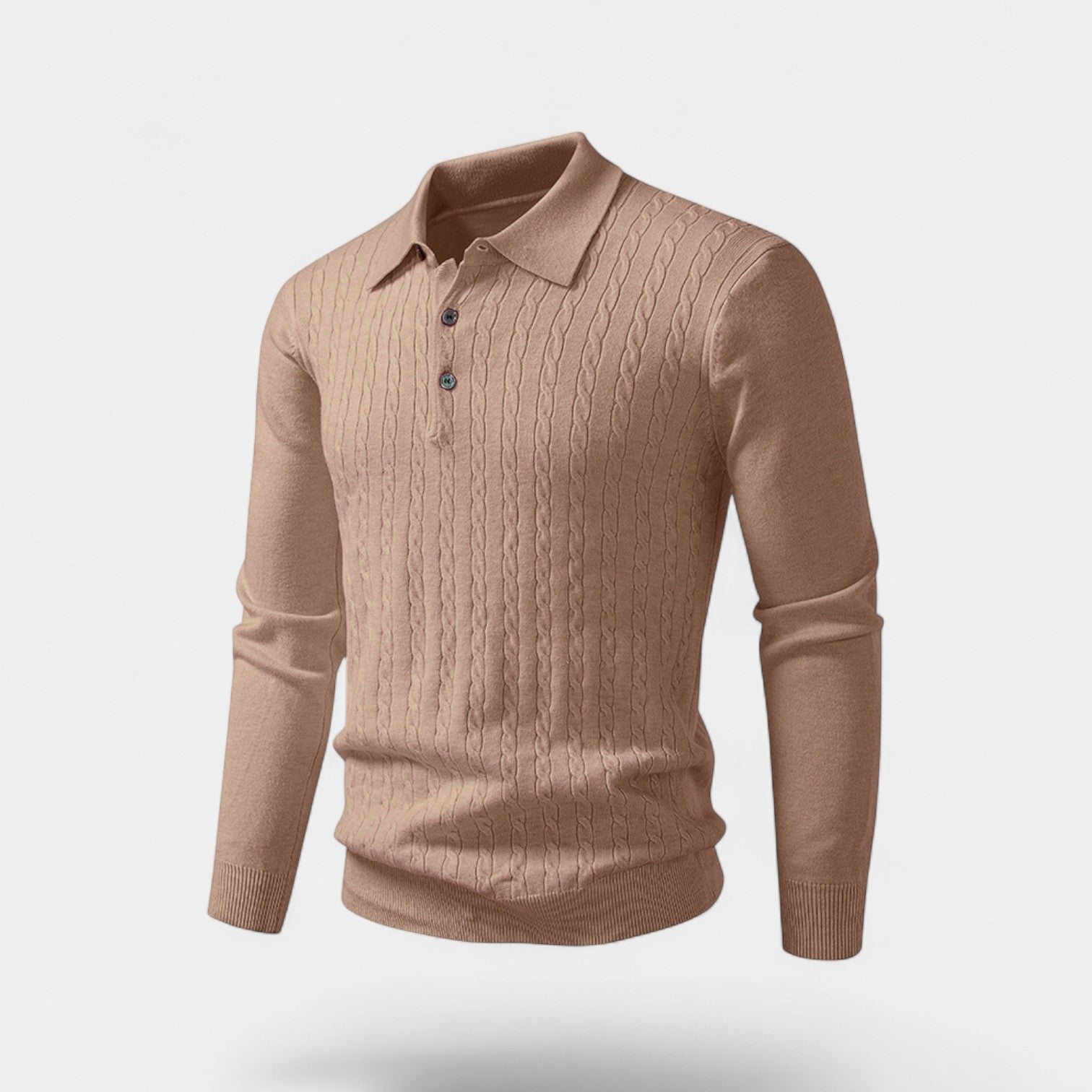 Riche | Polo homme maille coton - Élégance torsadée
