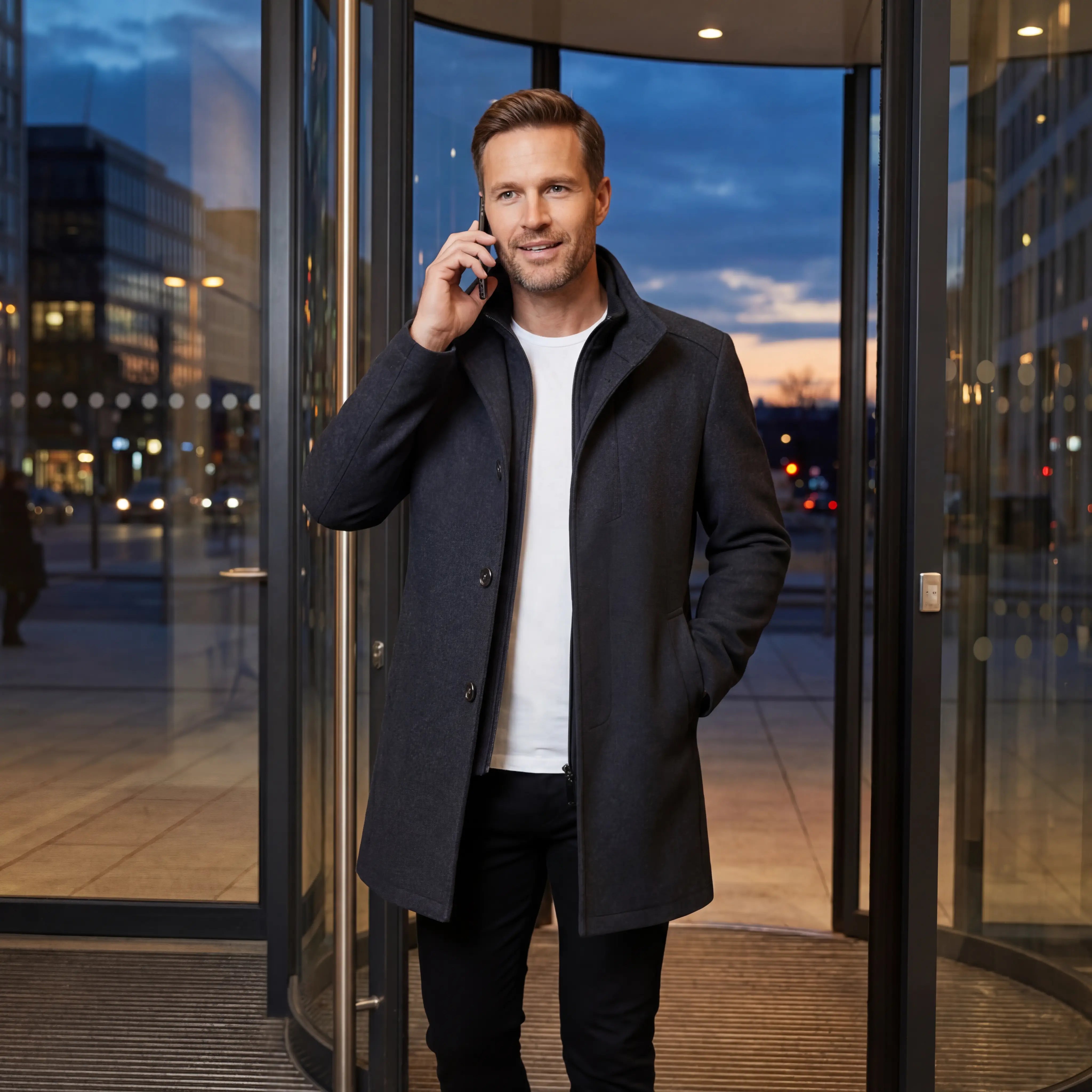 Riche | Manteau Homme en Laine – Col Double Mi-Long