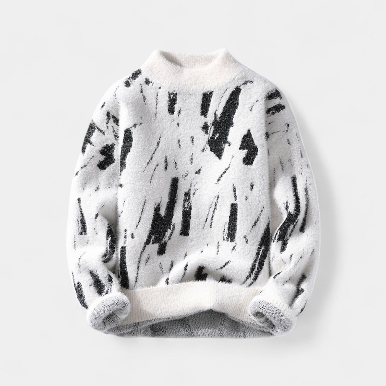 Riche | Pull Homme – Col Rond Épais Doublé Polaire