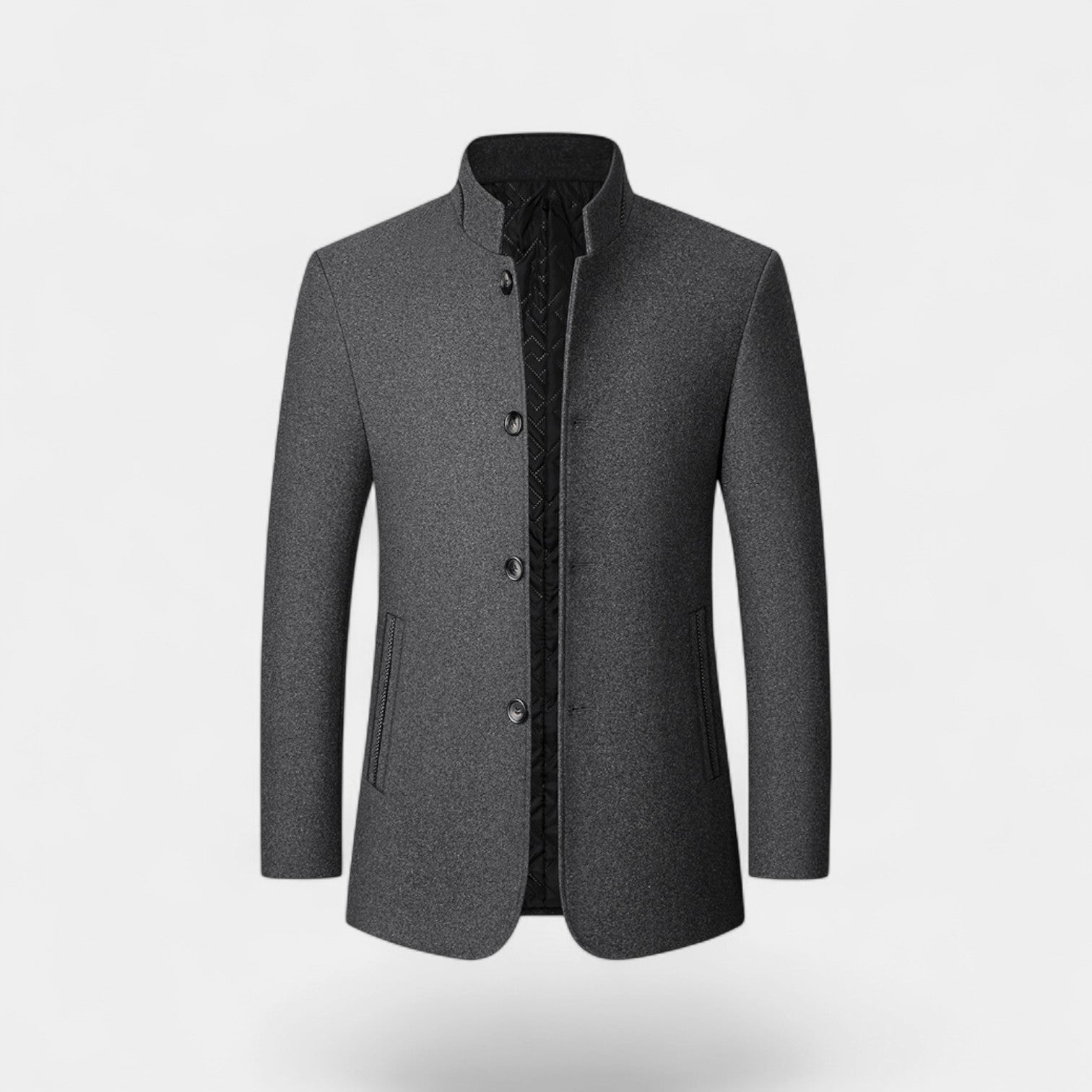 Riche | Manteau homme en laine à col montant