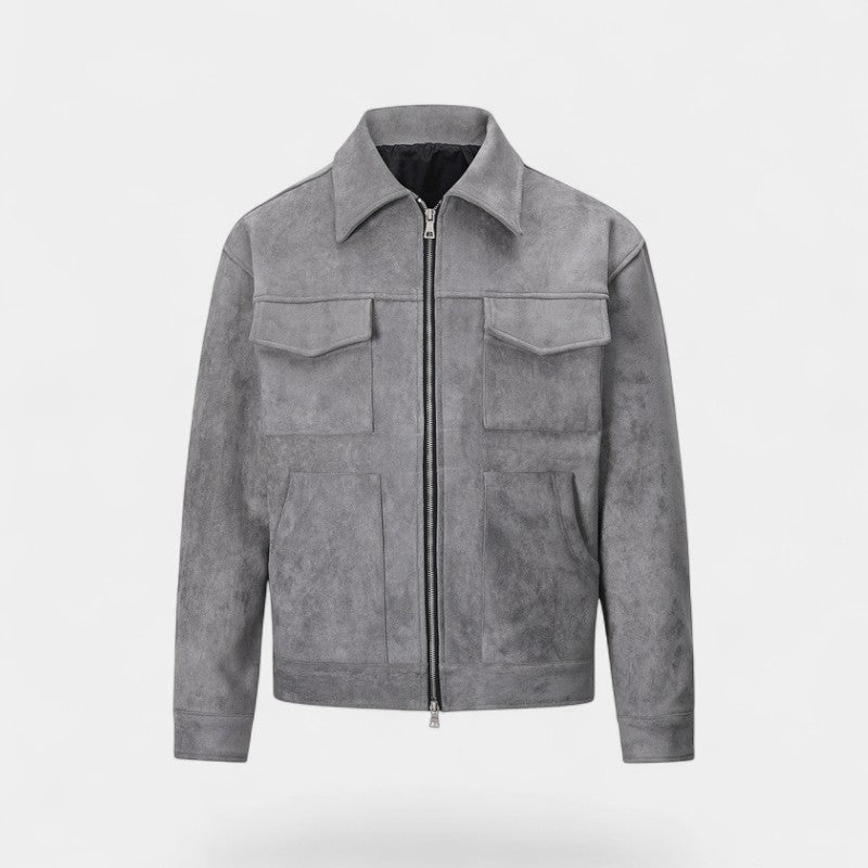 Riche | Veste homme daim coupe-vent – Luxe rétro casual