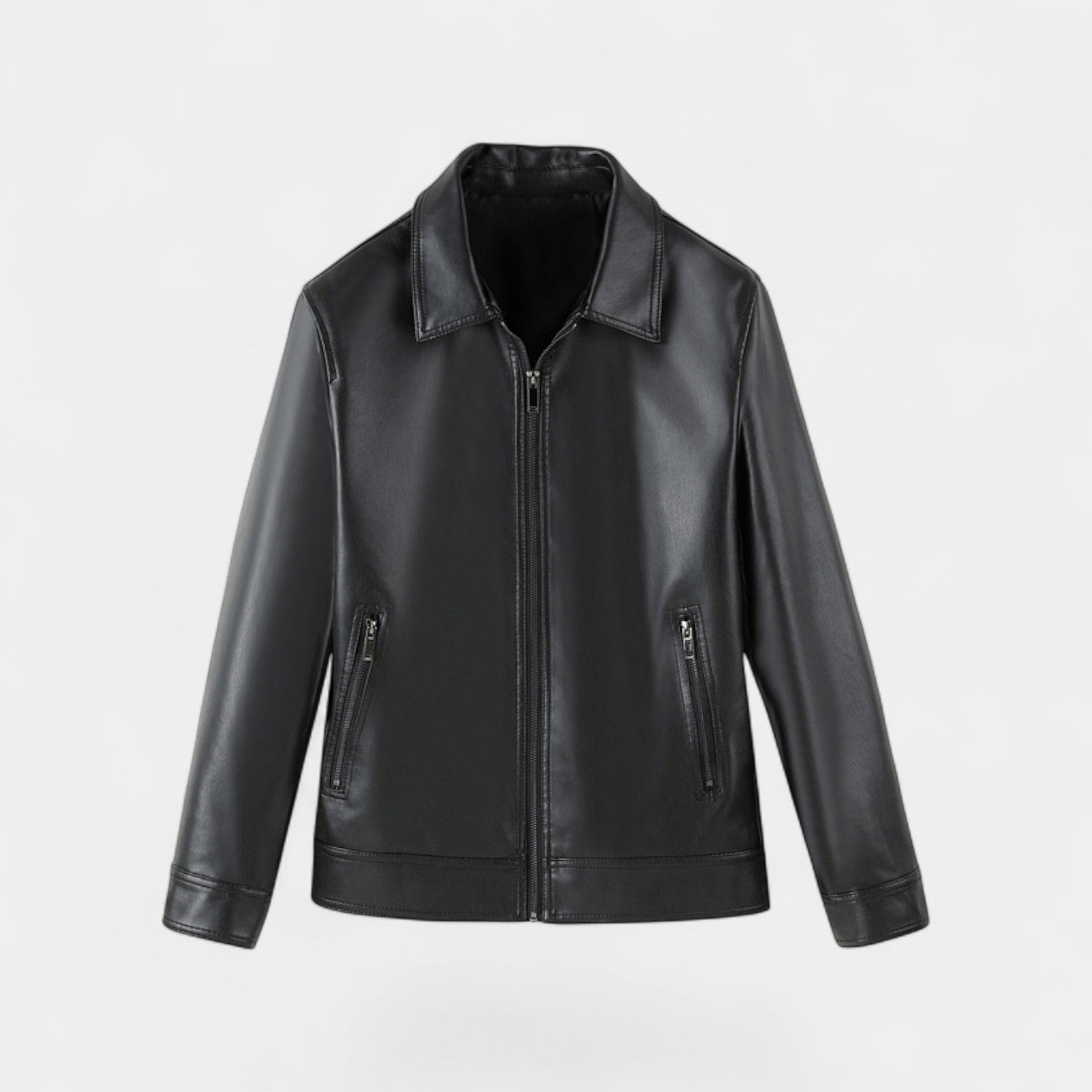 Riche | Veste homme en cuir vegan – Style uni coupe-vent