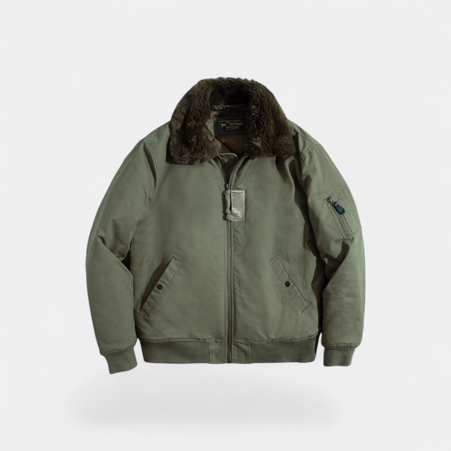 Riche | Bomber homme coton col fourrure – Classique Air Force