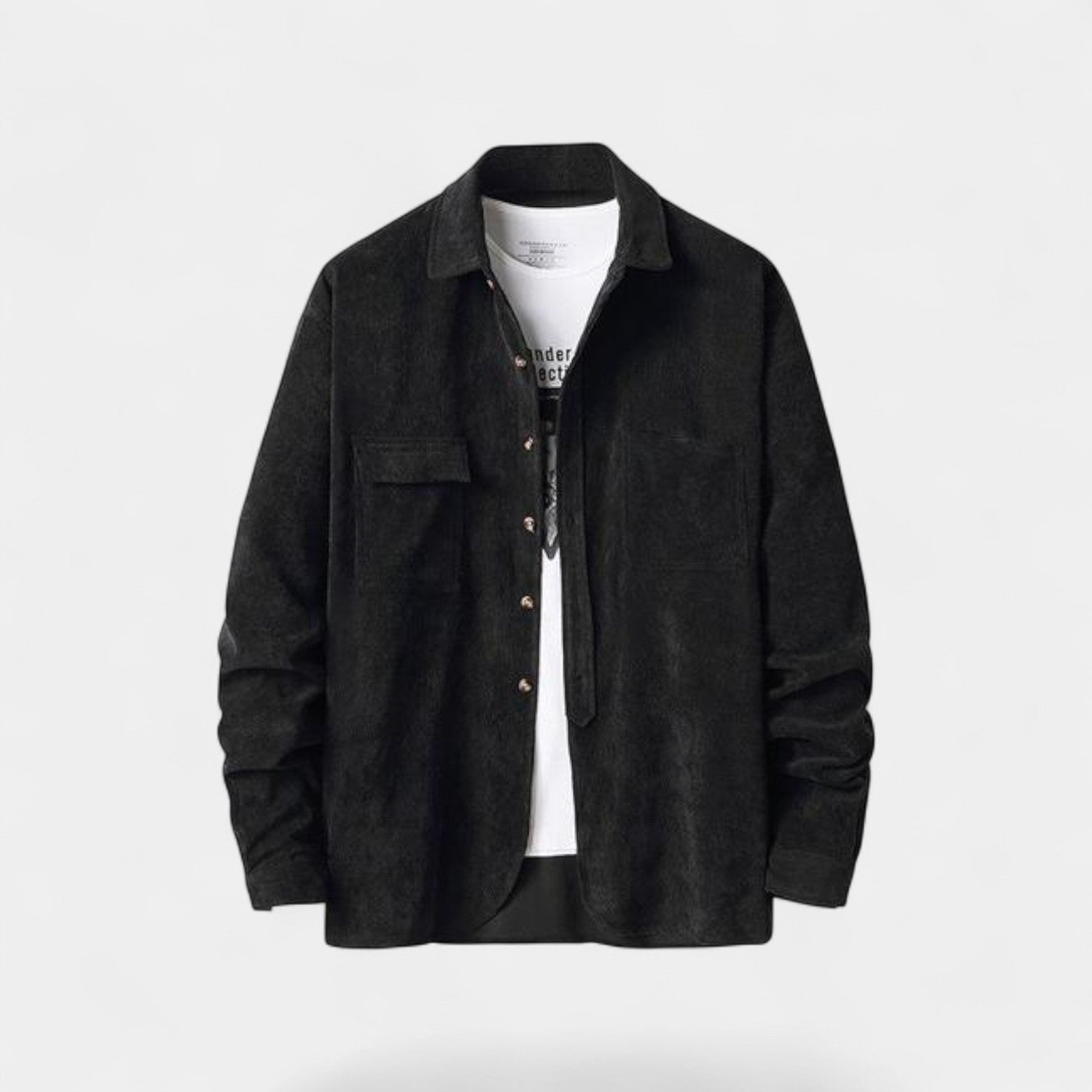 Riche | Veste-chemise homme coton velours côtelé – style raffiné décontracté