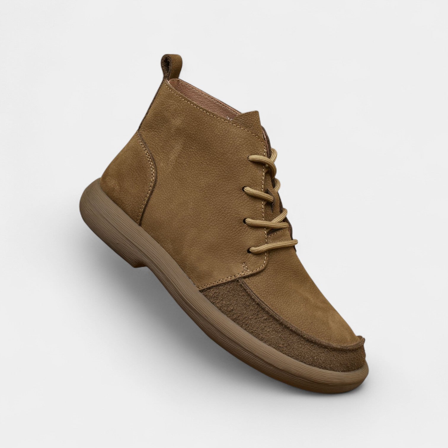 Riche | Bottes homme cuir mat – semelle épaisse rétro à lacets