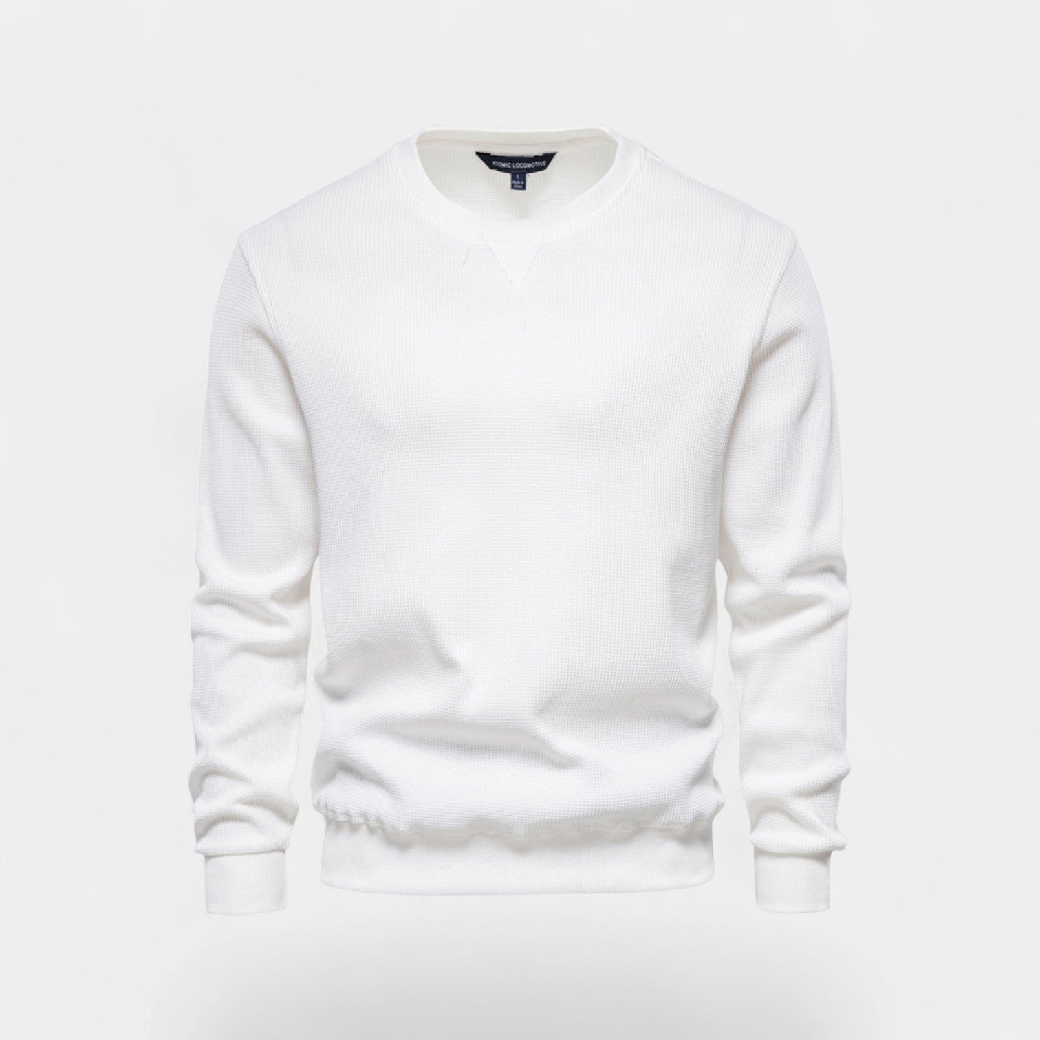 Riche | Pull homme coton col rond - Coupe minimaliste