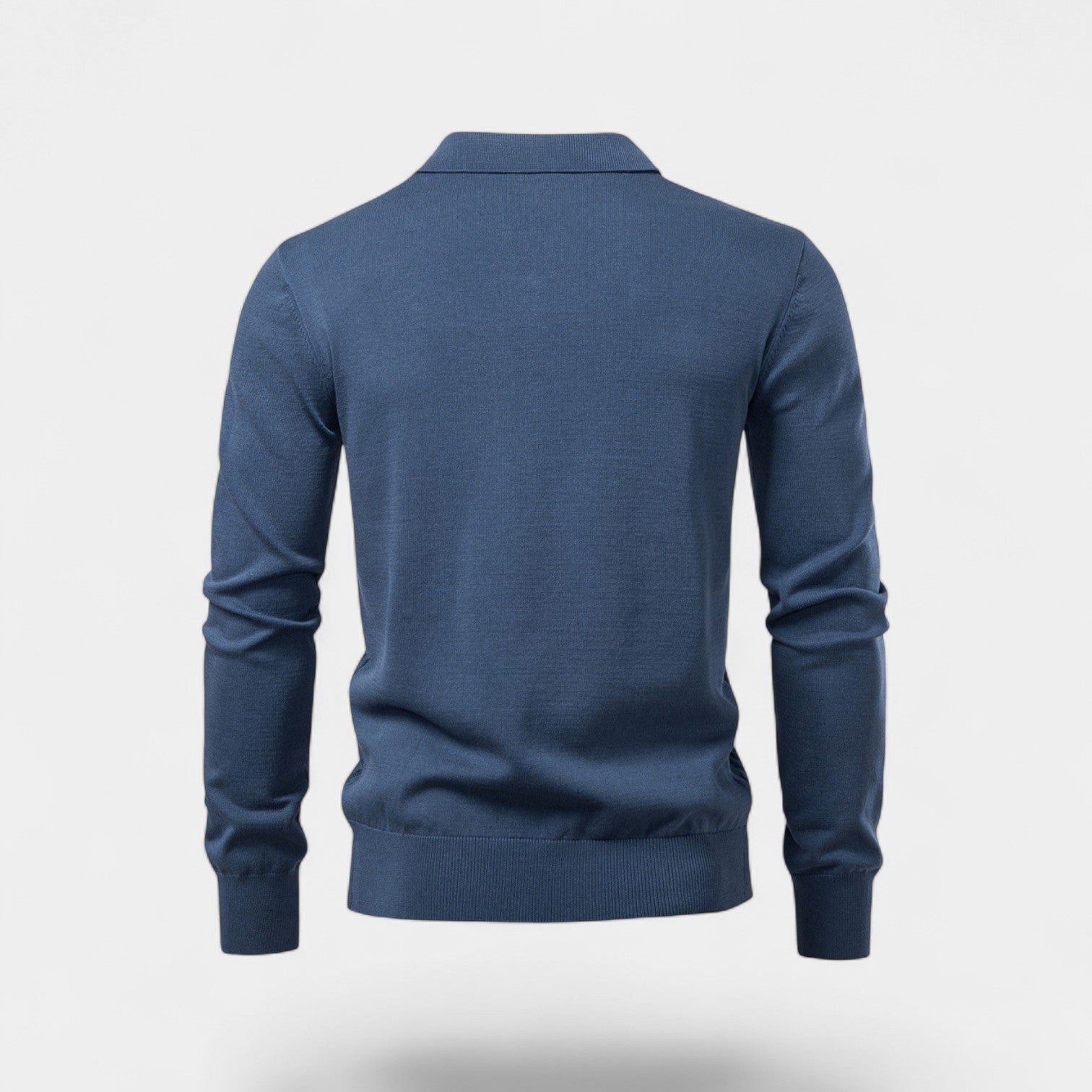 Riche | Polo homme jacquard maille col V – torsades classiques