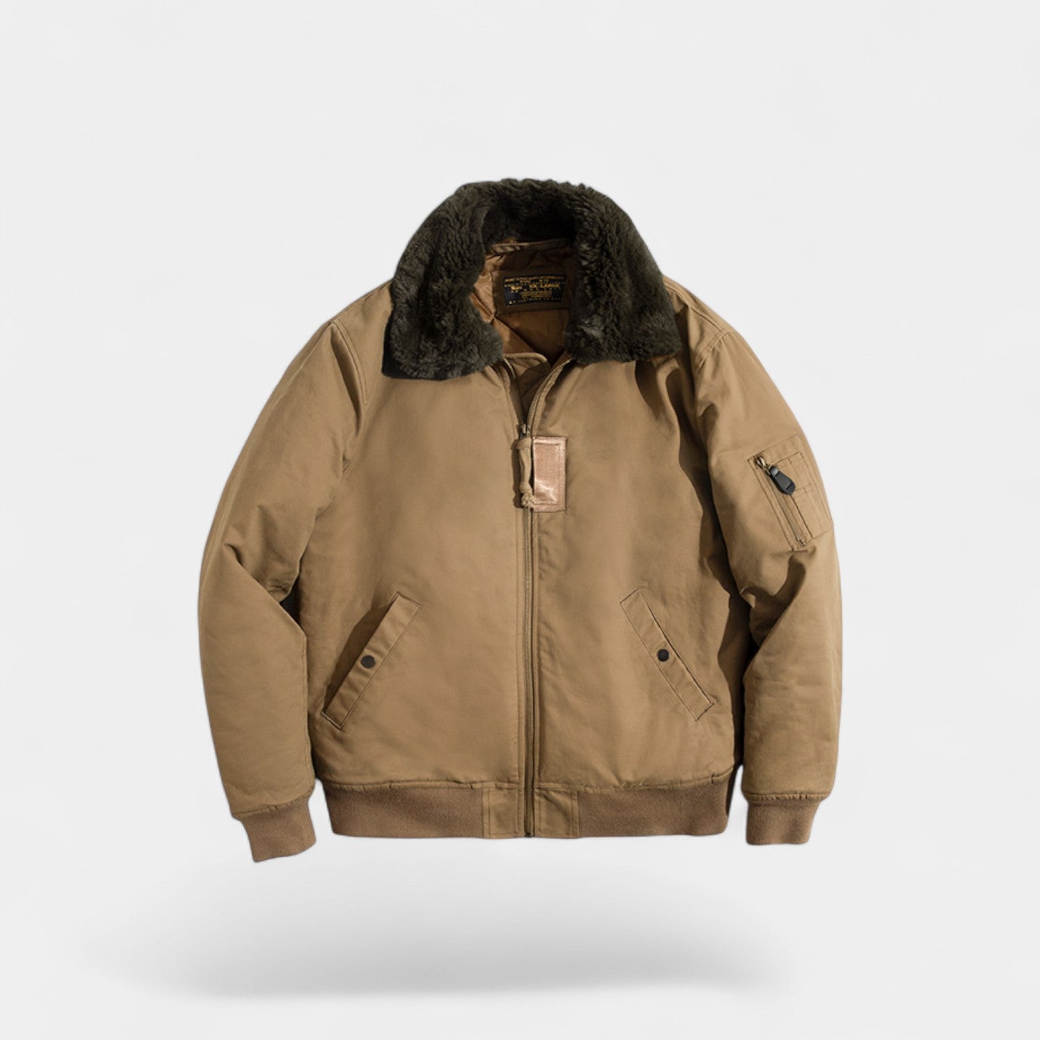 Riche | Bomber homme coton col fourrure – Classique Air Force