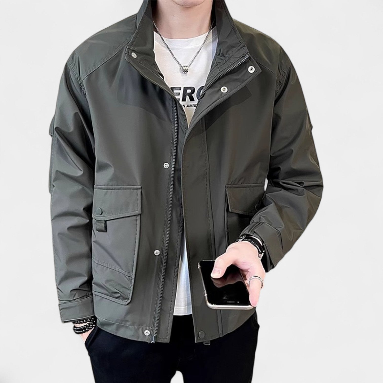 Riche | Veste homme quotidienne coton mélangé – raffinée, ajustée, silhouette polyvalente