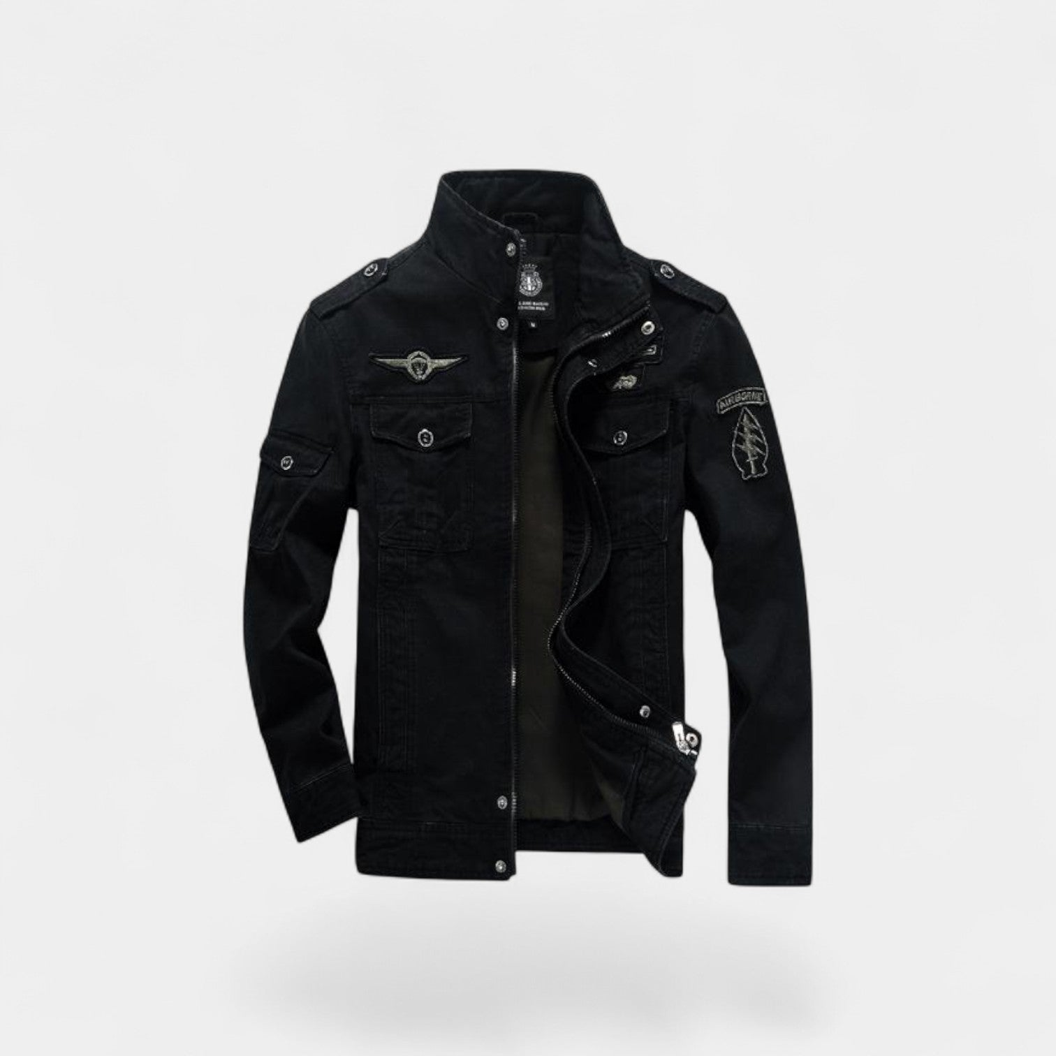 Riche | Veste cargo homme en coton style militaire – robuste, raffinée, silhouette quotidienne