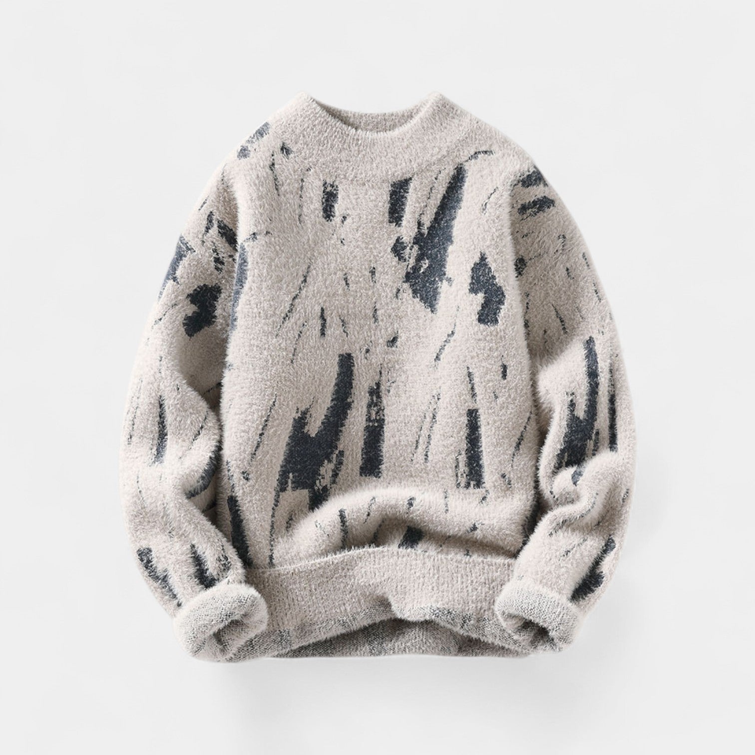 Riche | Pull Homme – Col Rond Épais Doublé Polaire