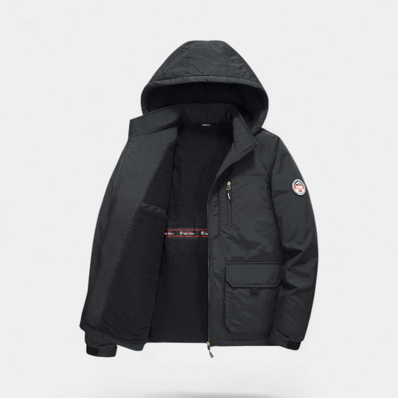 Riche | Parka Homme en Coton à Capuche – Mi-Longue Matelassée et Coupe-vent