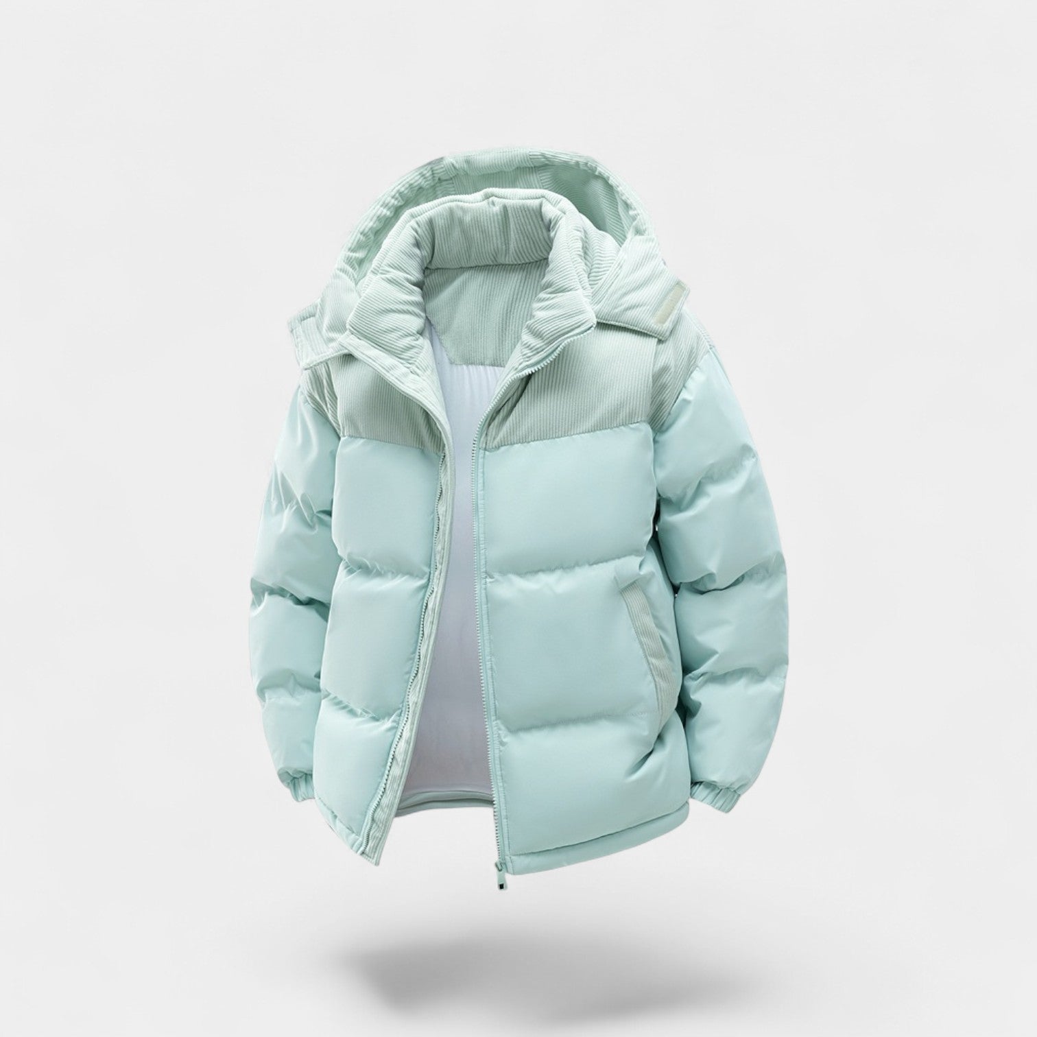 Riche | Doudoune homme à capuche coton amovible – épaissie, raffinée, silhouette hivernale