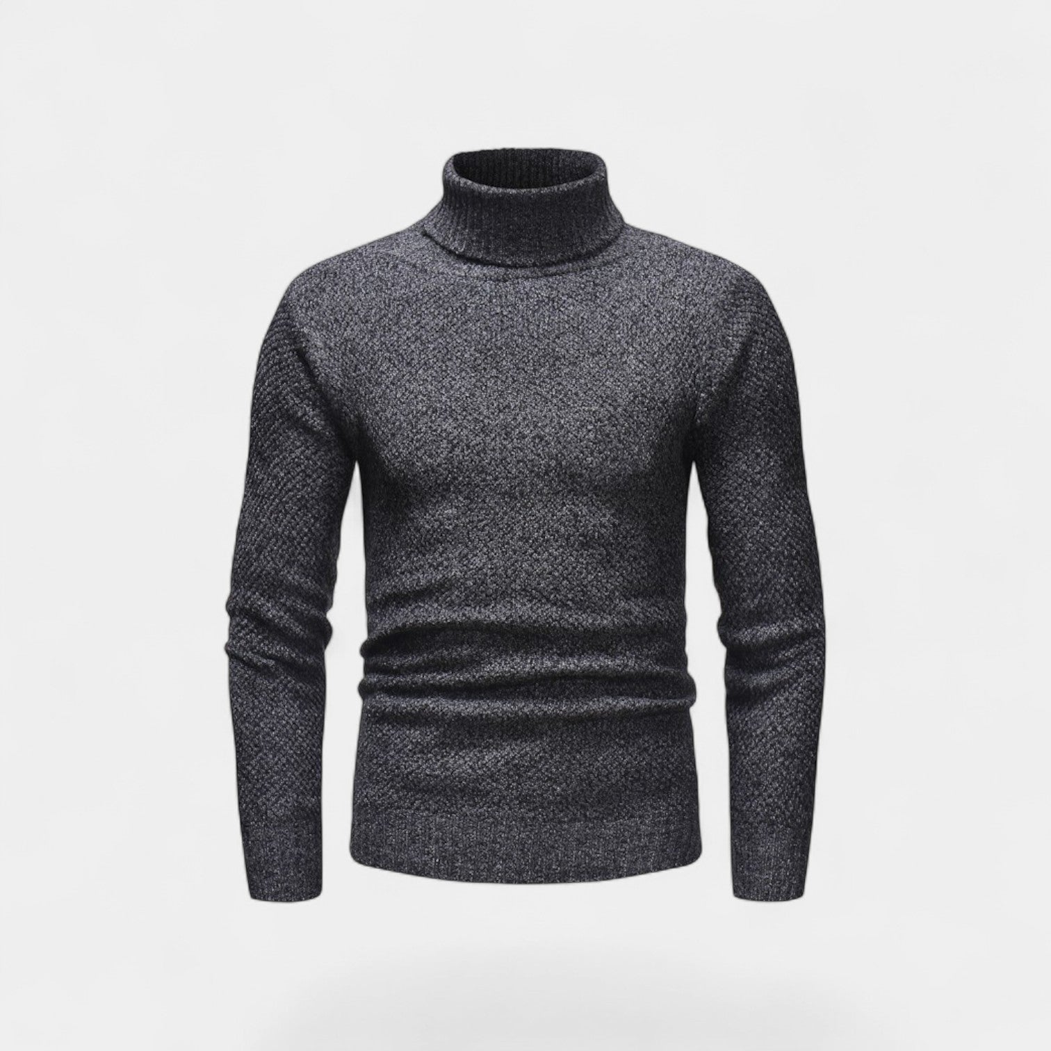 Riche | Pull Homme en Maille à Col Roulé – Coupe Classique Minimaliste