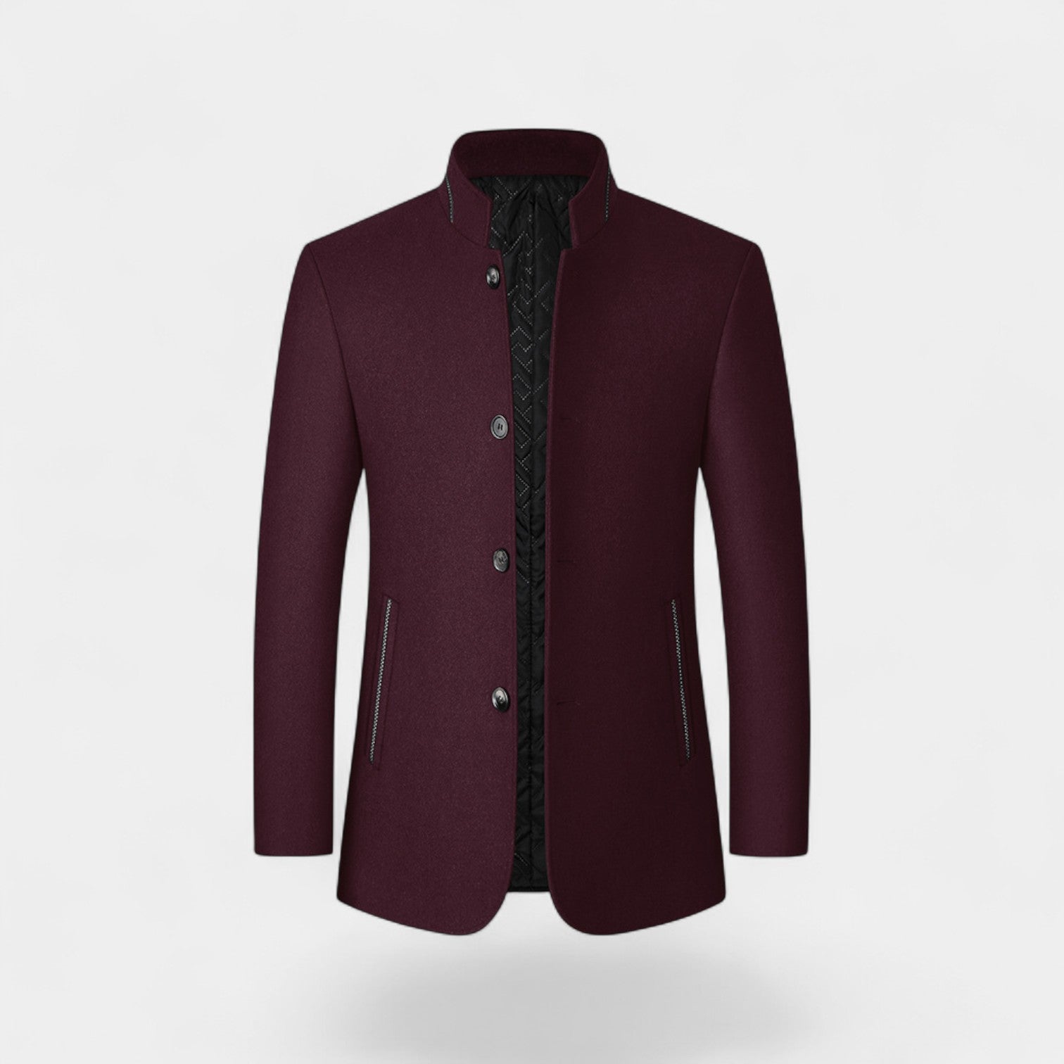 Riche | Manteau homme en laine à col montant