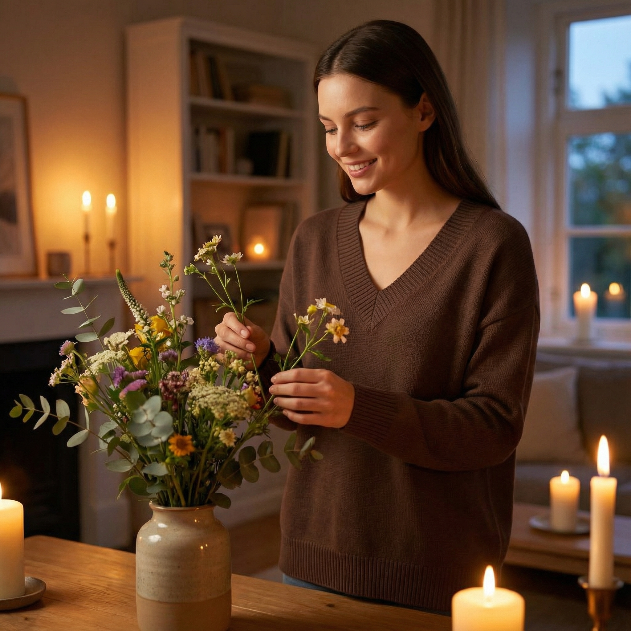 Riche | Pull femme en maille laine mélangée col V