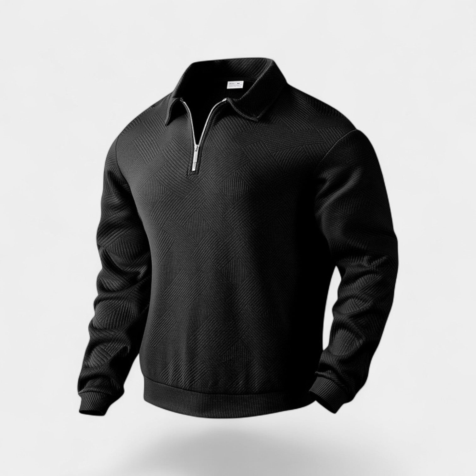 Riche | Pull homme à col revers demi-zip coupe ample – raffiné, décontracté, silhouette moderne