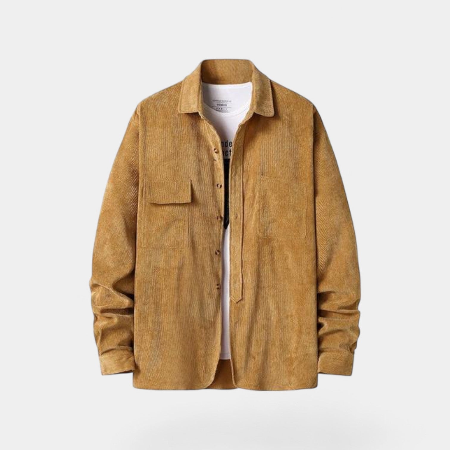 Riche | Veste-chemise homme coton velours côtelé – style raffiné décontracté