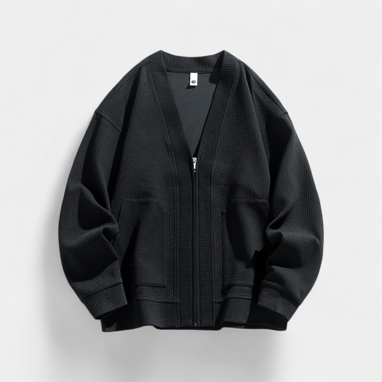Riche | Cardigan homme maille zip - uni minimal