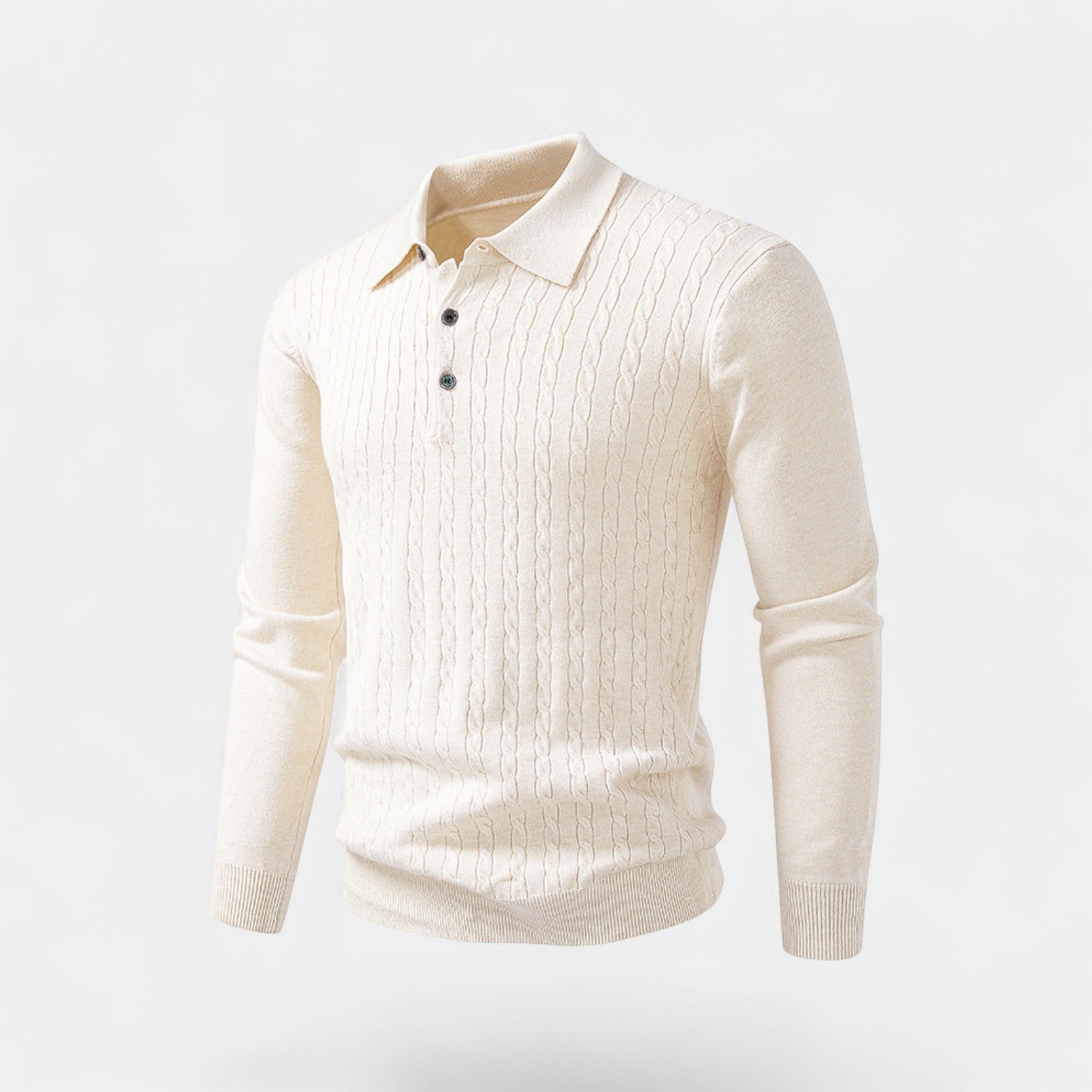Riche | Polo homme maille coton - Élégance torsadée