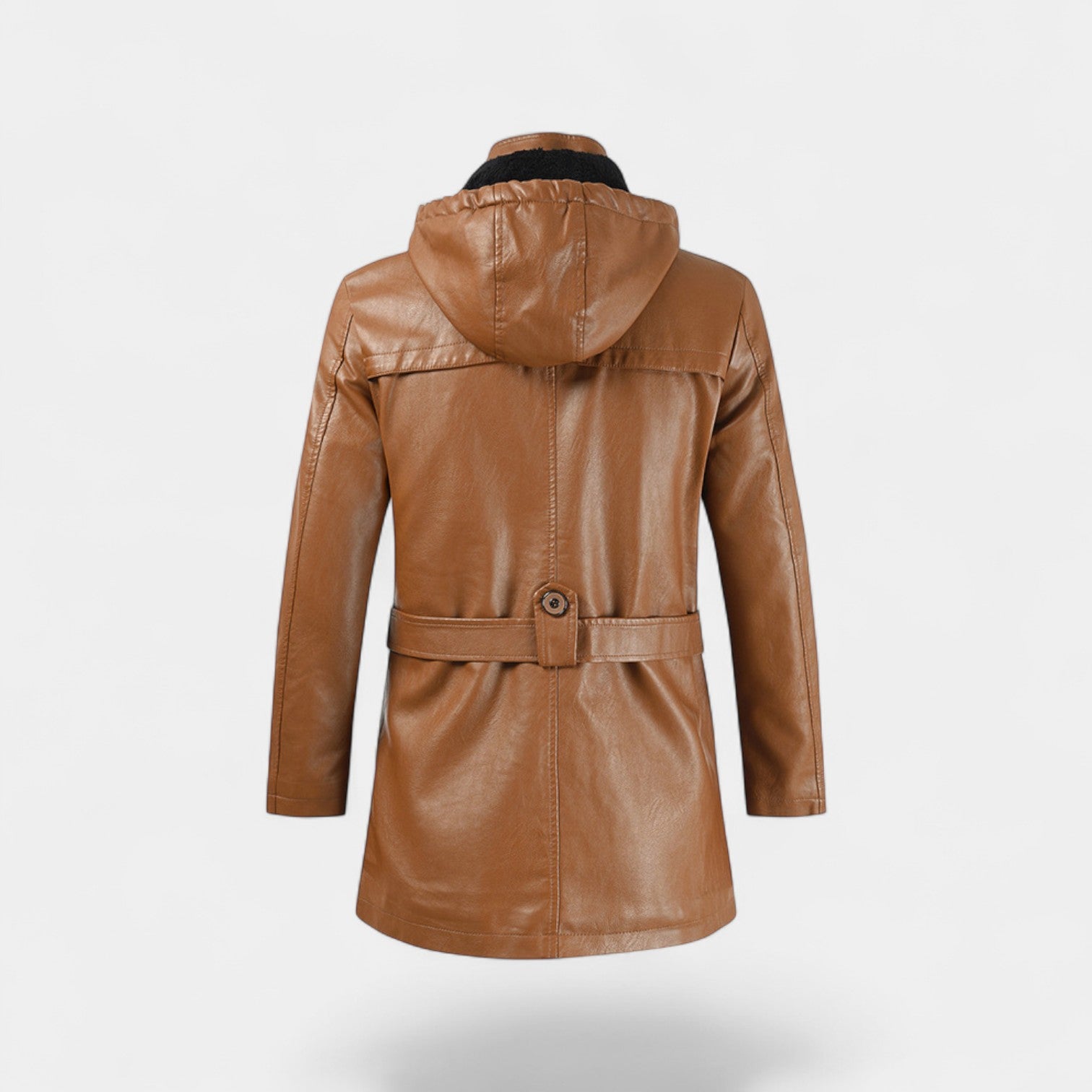 Riche | Manteau Homme en Cuir – Trench Mi-Long Coupe Moderne