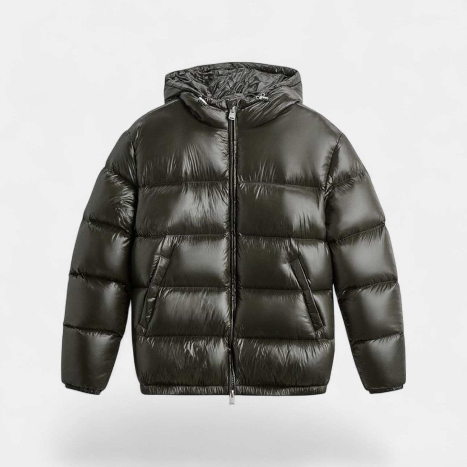 Riche | Doudoune homme à capuche en duvet – chaude, moderne, silhouette raffinée