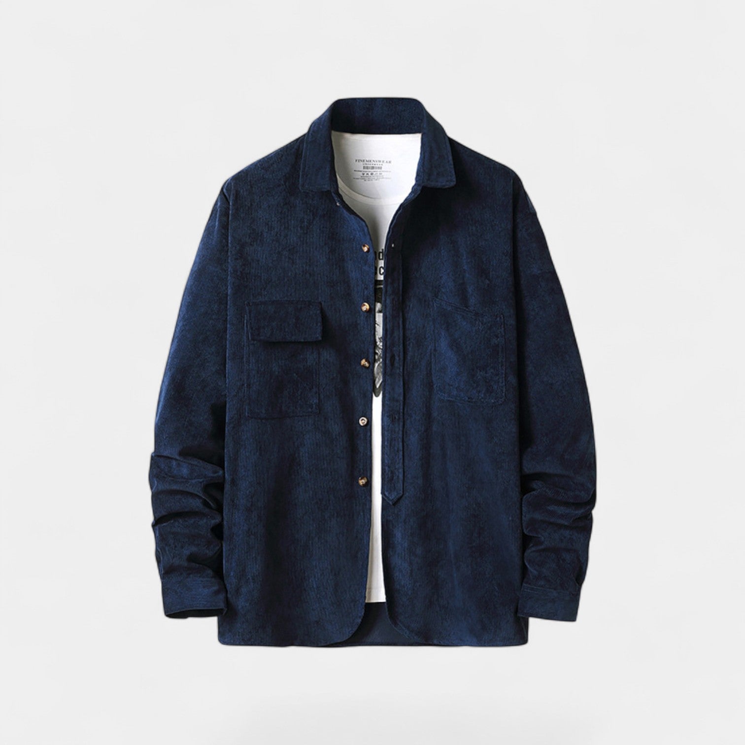 Riche | Veste-chemise homme coton velours côtelé – style raffiné décontracté