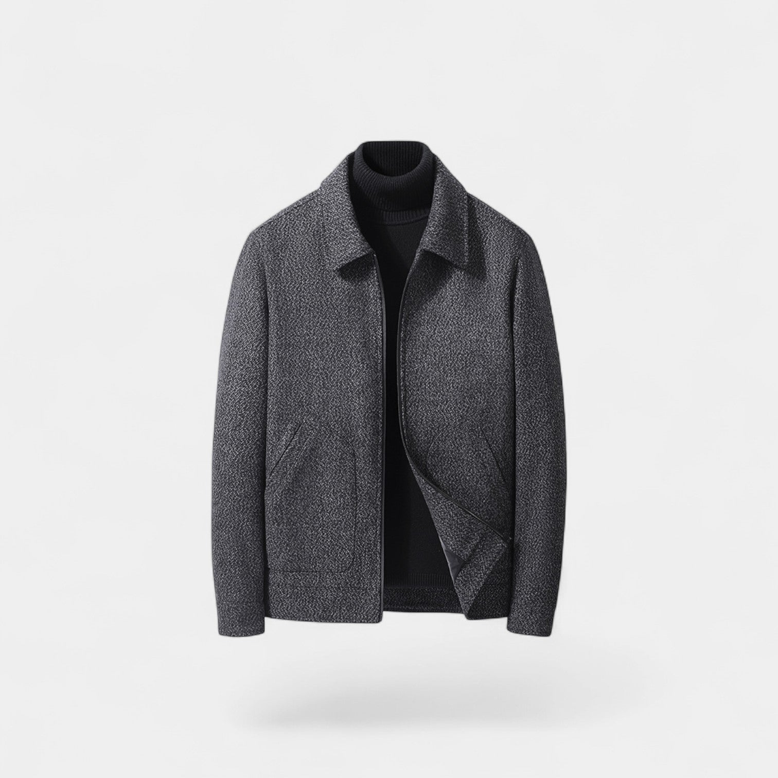 Riche | Manteau en Laine Homme Col Montant – Élégance Moderne Tailleur