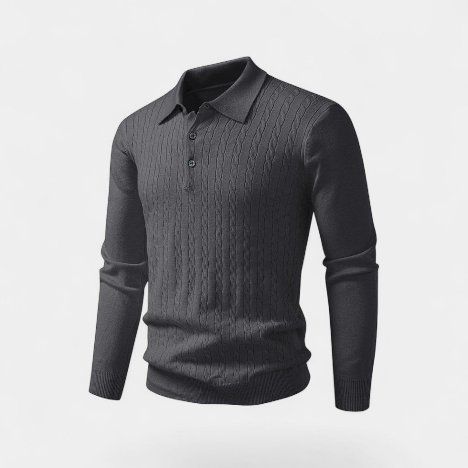 Riche | Polo homme maille coton - Élégance torsadée