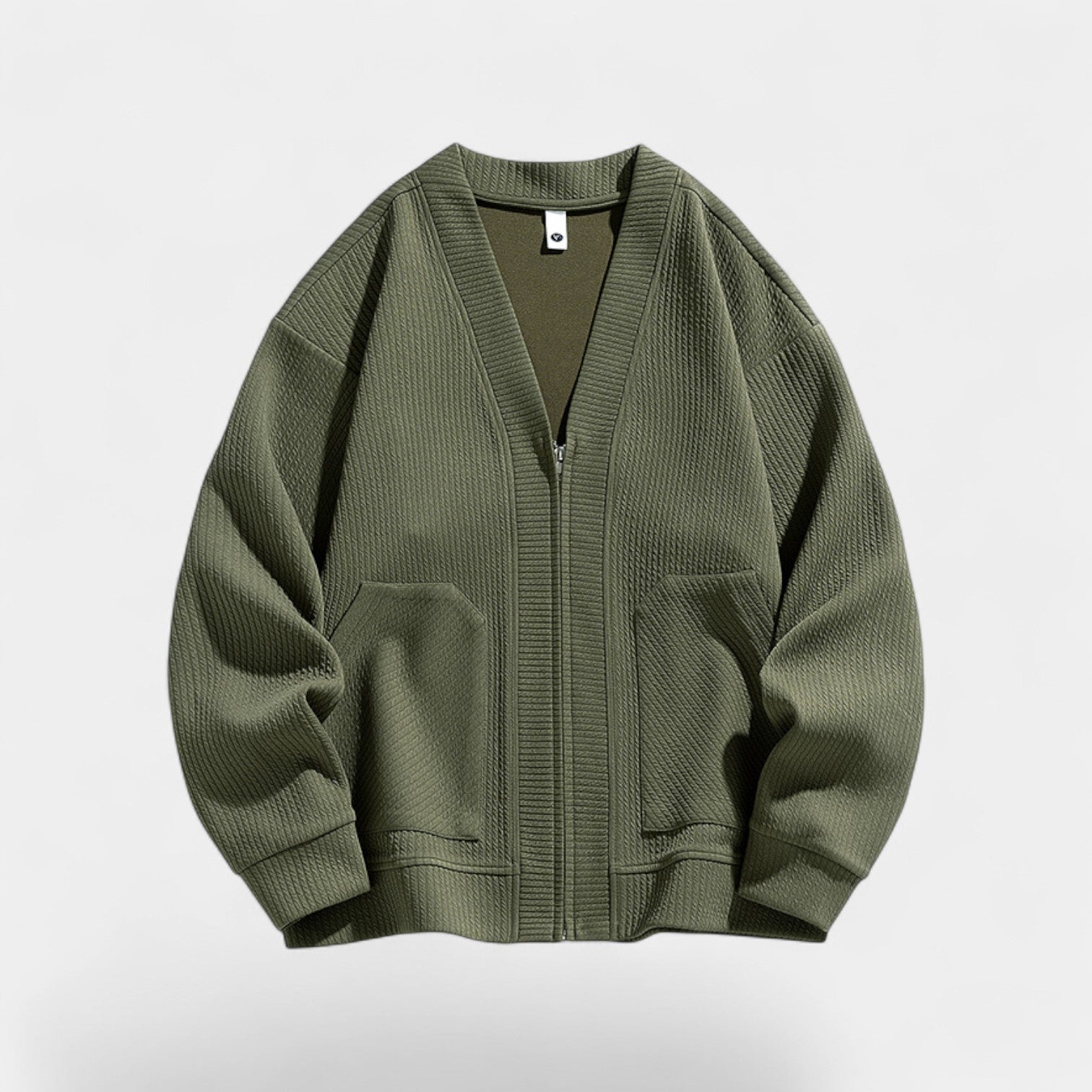 Riche | Cardigan homme maille zip - uni minimal