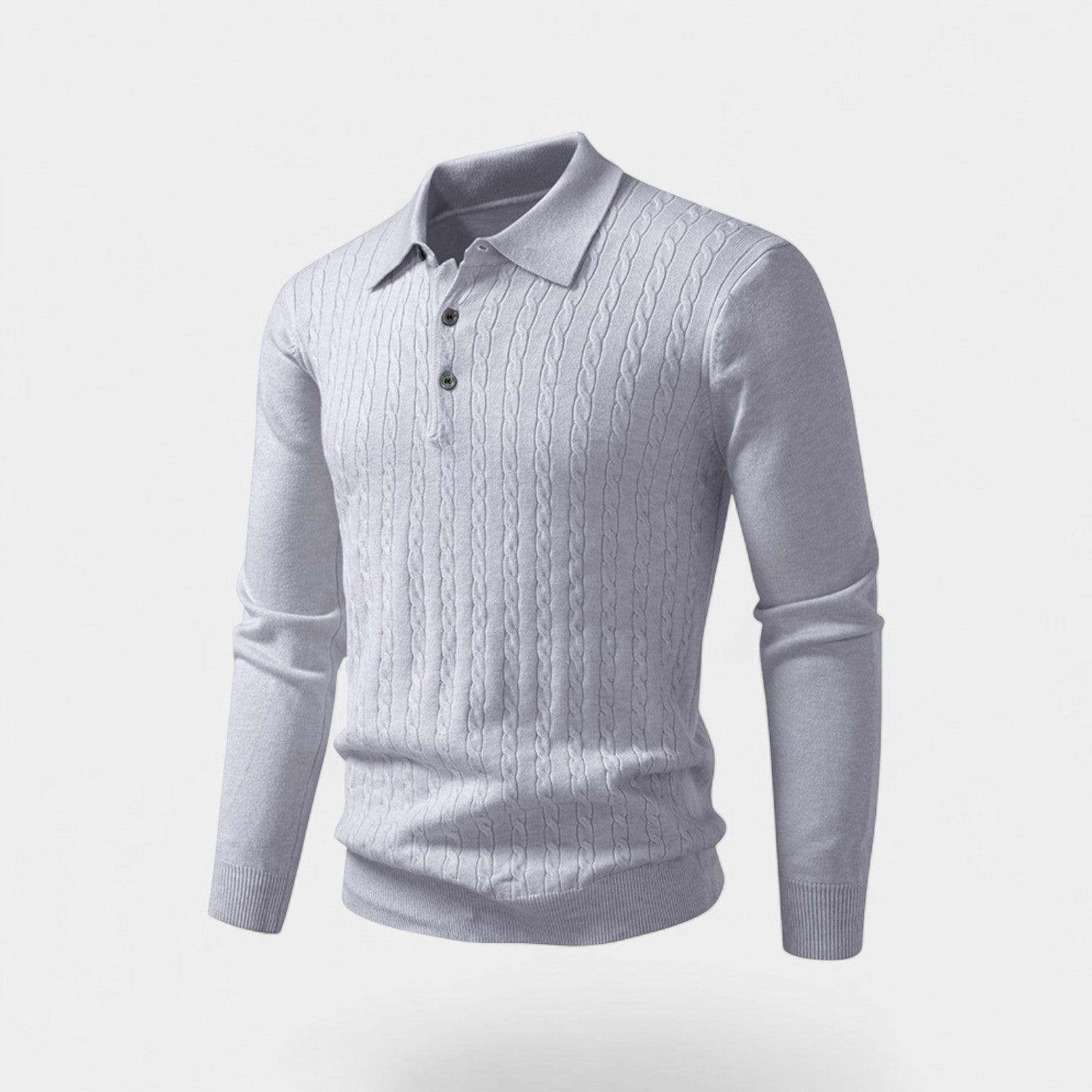 Riche | Polo homme maille coton - Élégance torsadée