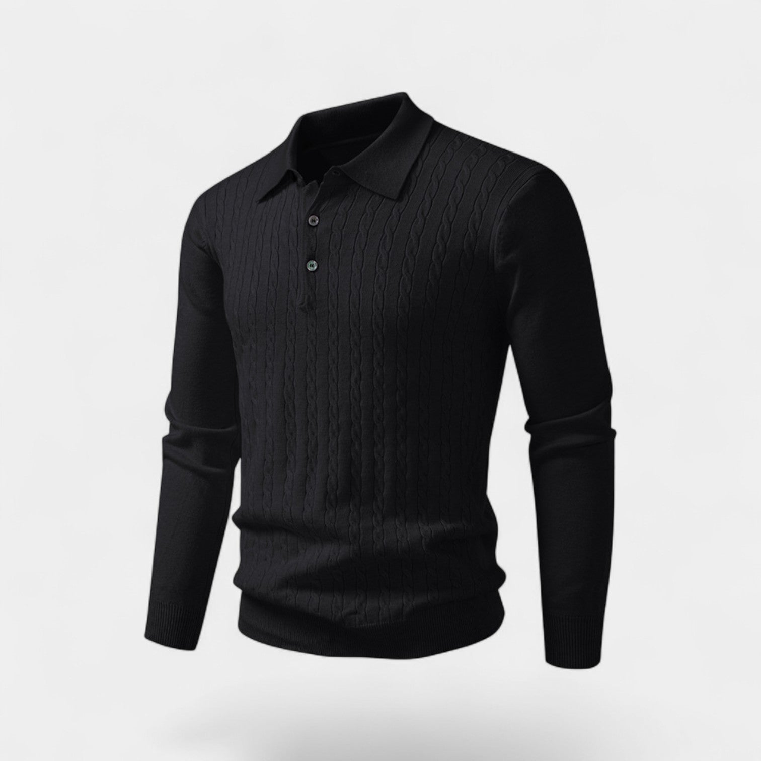 Riche | Polo homme maille coton - Élégance torsadée