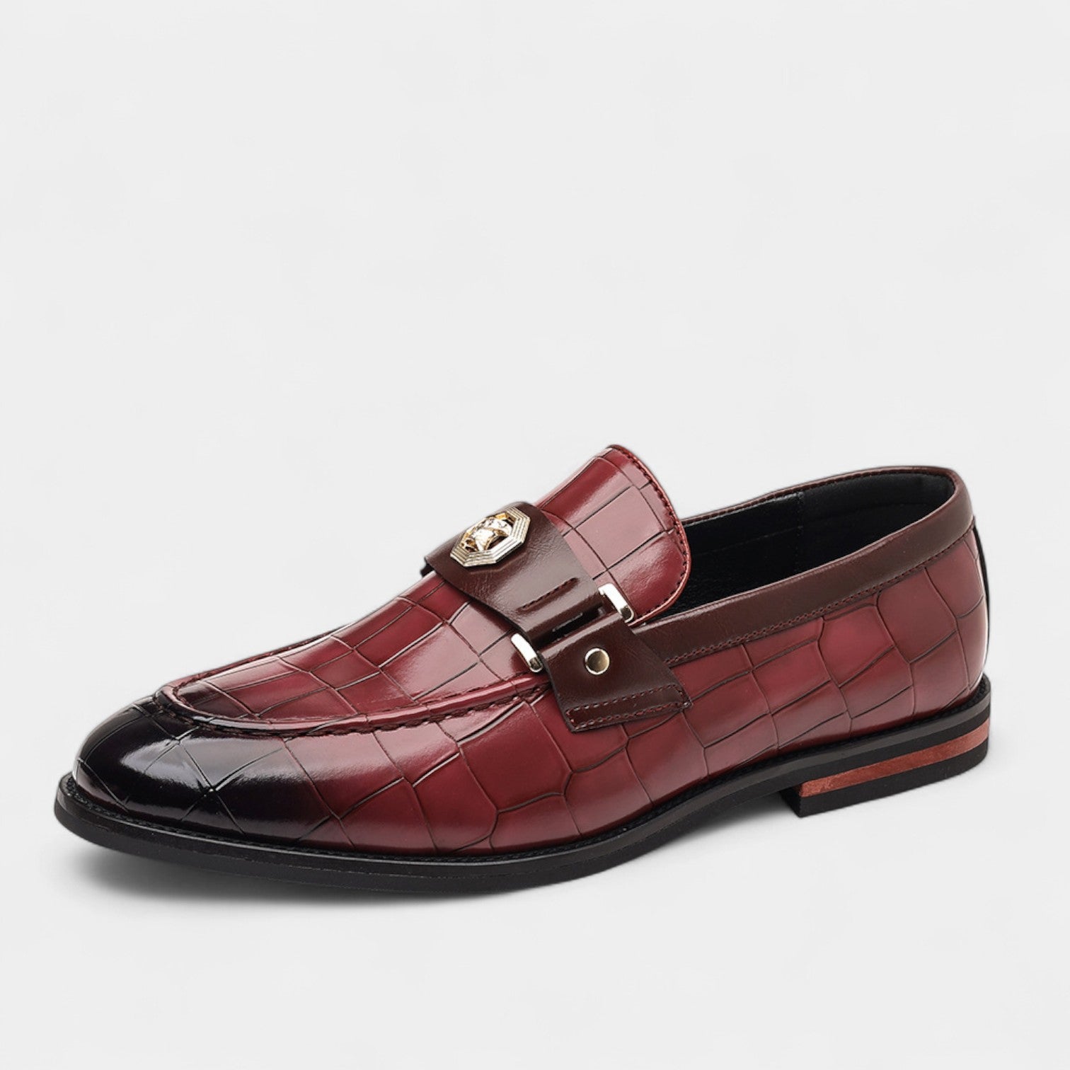 Riche | Mocassins Homme en Cuir à Motif – Élégance Classique à Enfiler