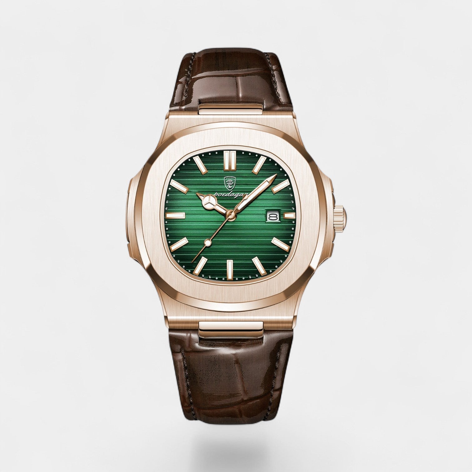 Riche | Montre pour Homme Bracelet Cuir – Quartz Lumineuse et Étanche 40 mm