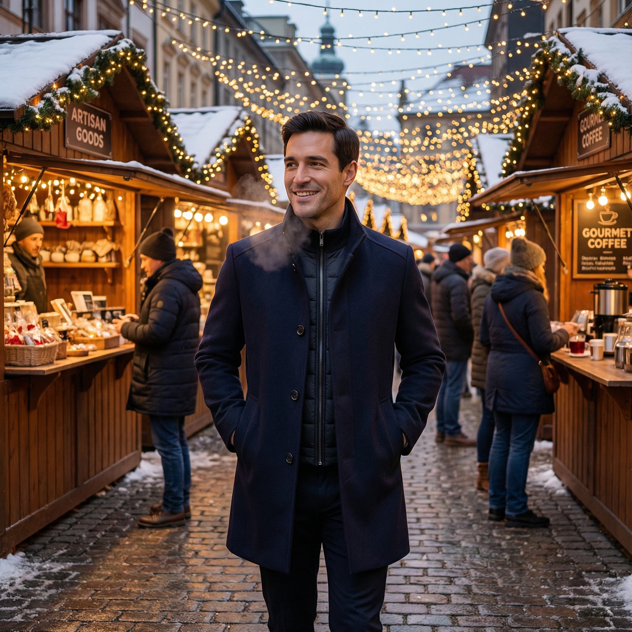 Riche | Manteau trench parka homme en mélange technique – col montant gilet amovible