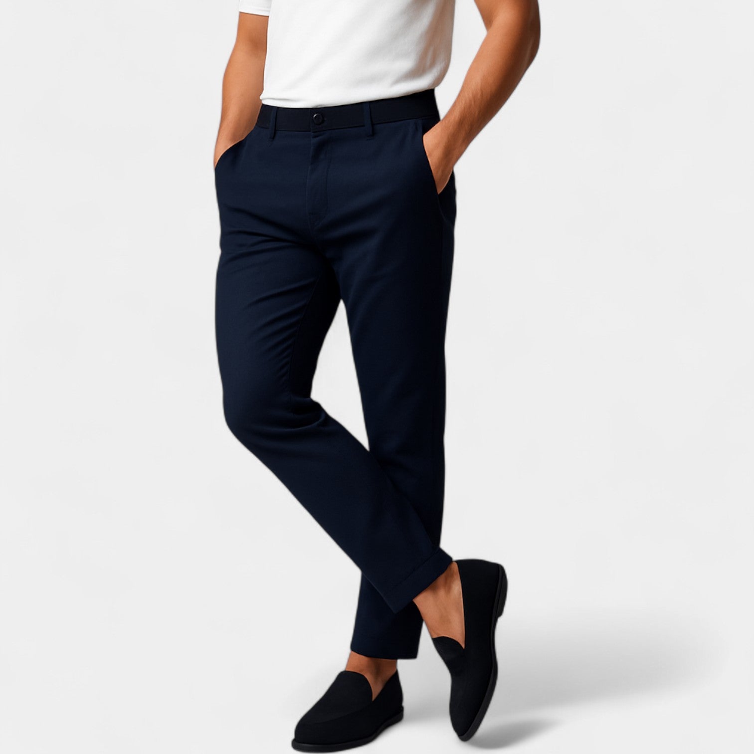 Riche | Pantalon chino homme coton stretch – allure ajustée style raffiné