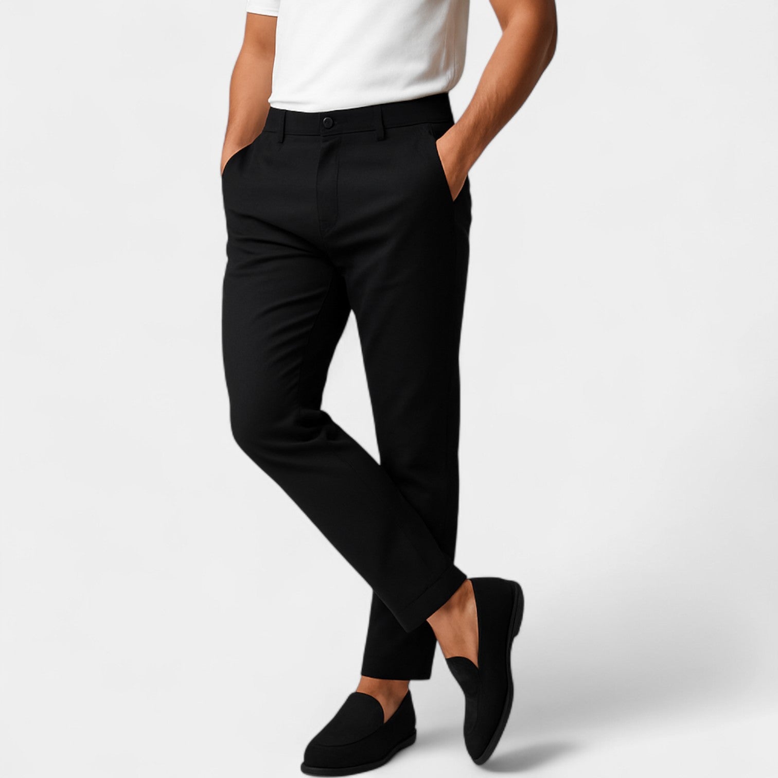 Riche | Pantalon chino homme coton stretch – allure ajustée style raffiné