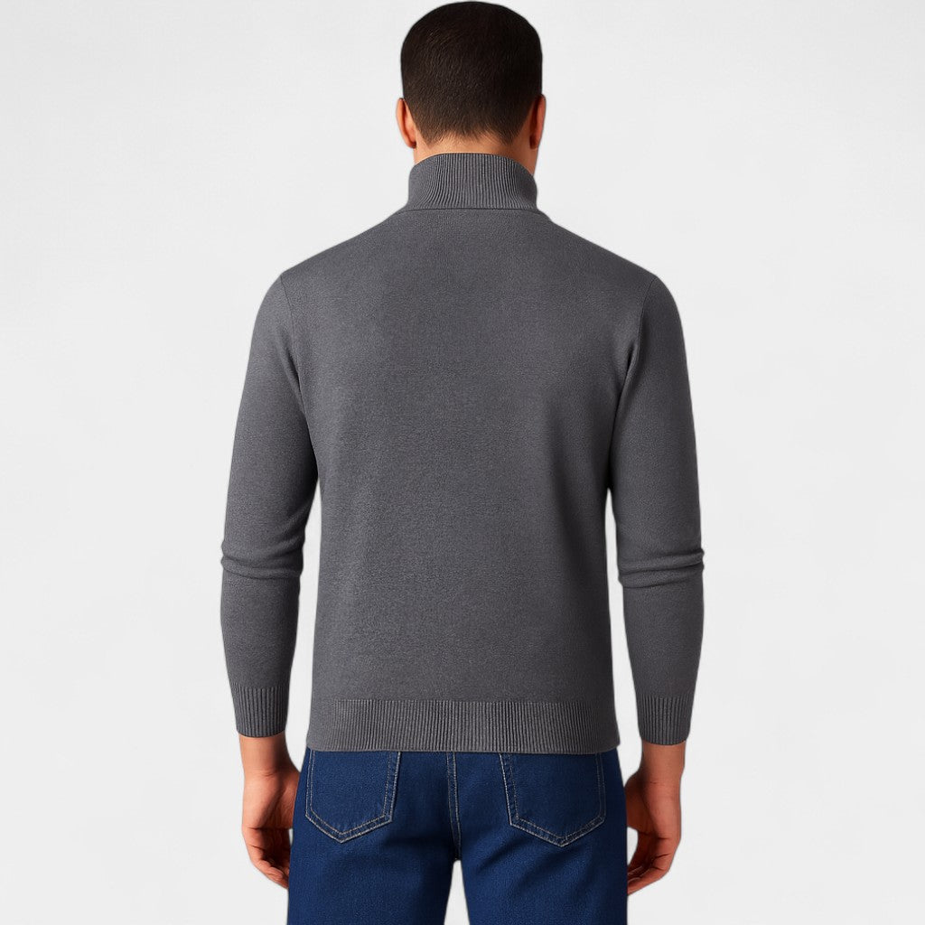 Riche | Cardigan homme coton coupe slim – Style minimaliste uni