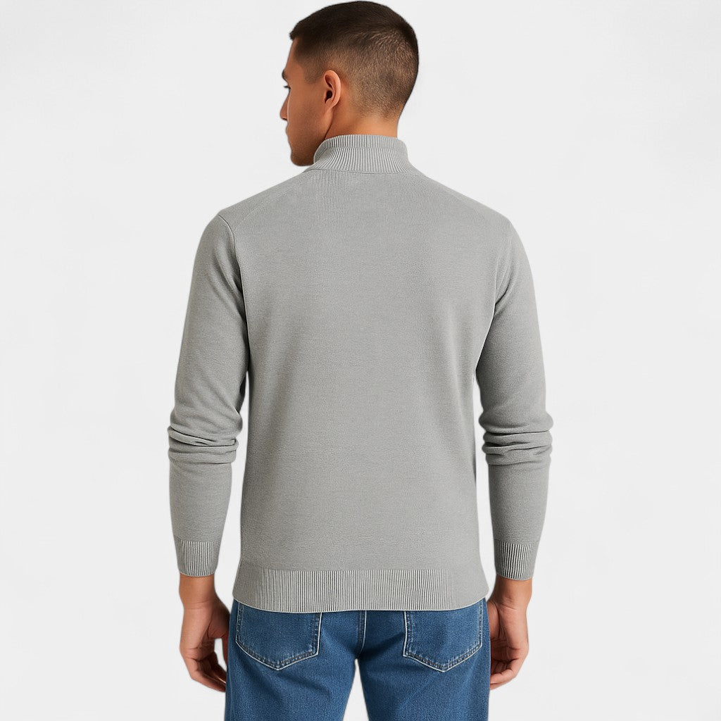Riche | Cardigan homme coton coupe slim – Style minimaliste uni