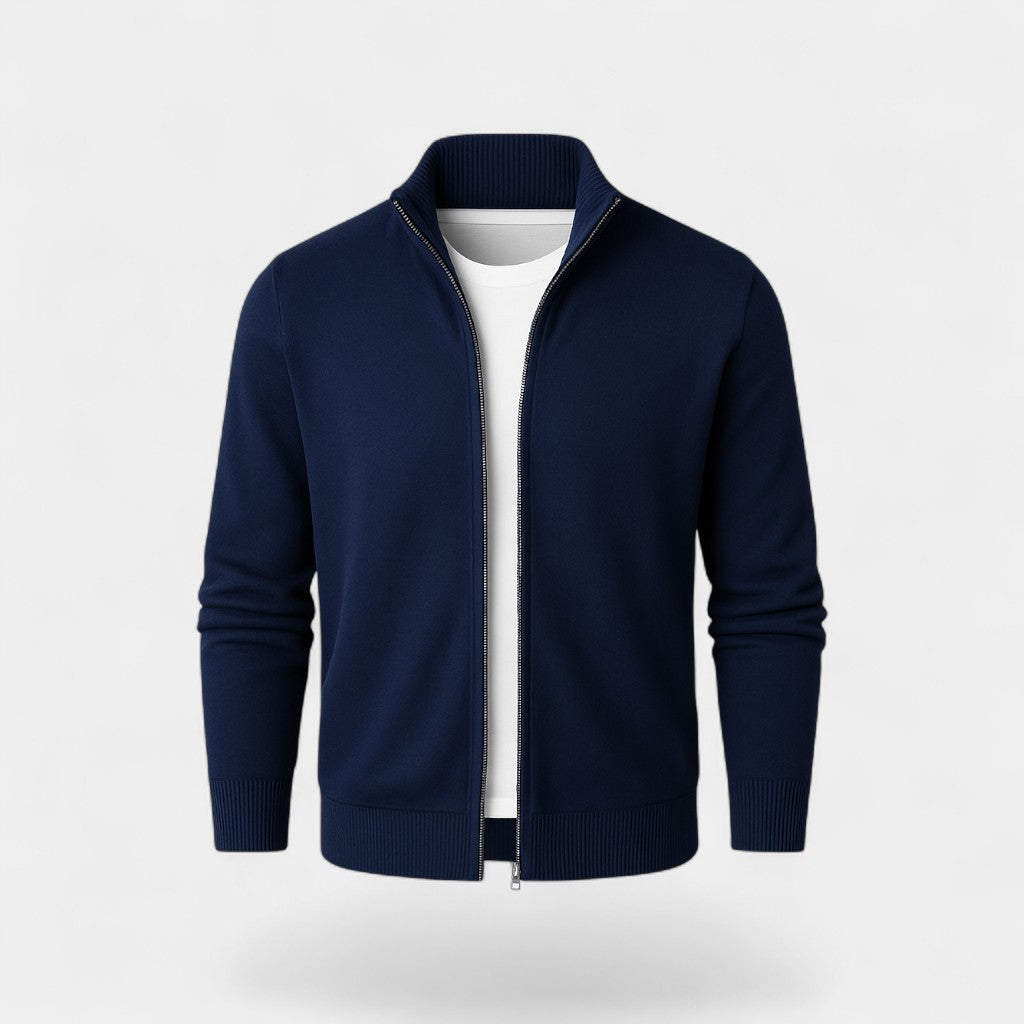 Riche | Cardigan homme coton coupe slim – Style minimaliste uni