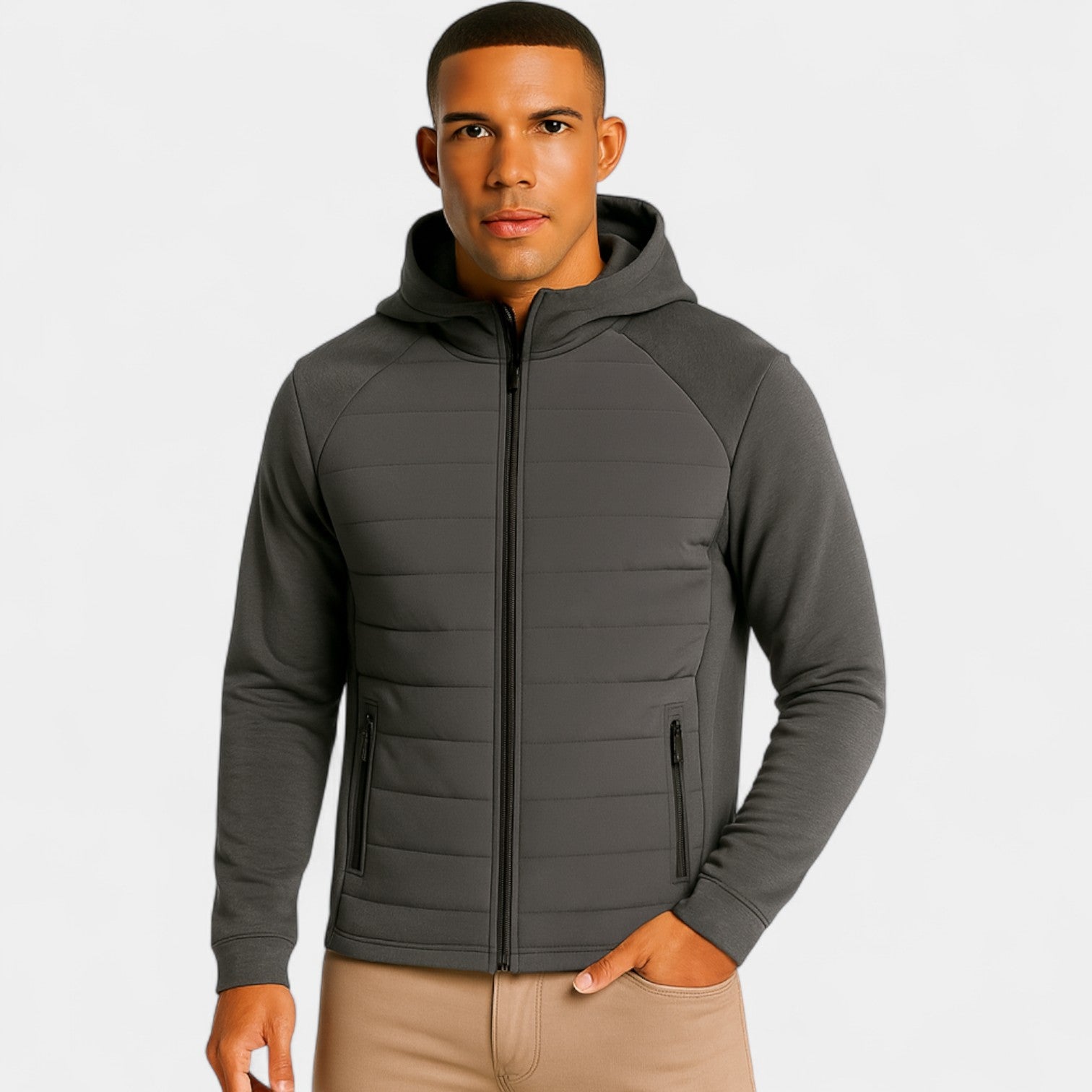 Riche | Doudoune Softshell à Capuche Homme – Style Coréen