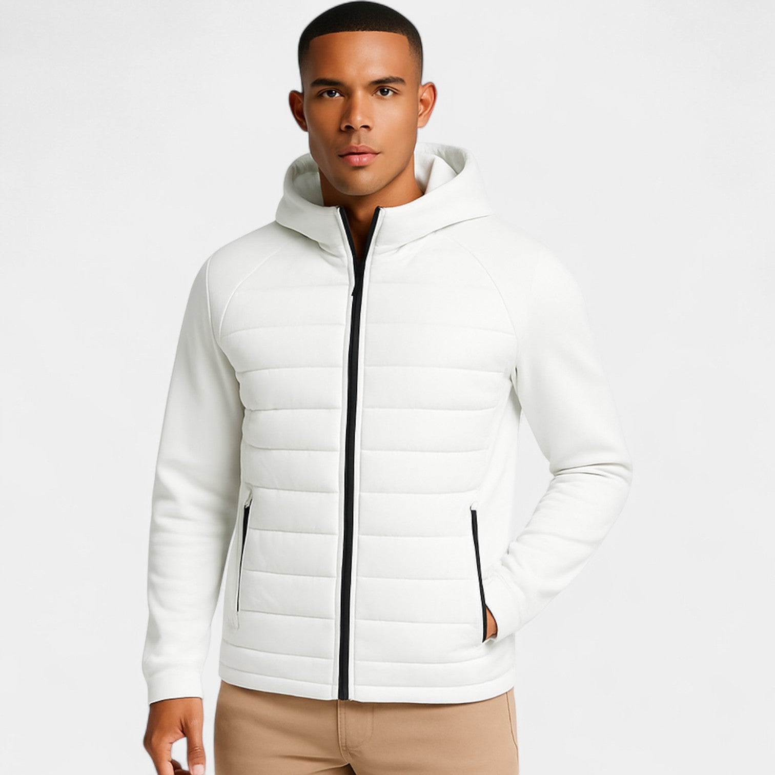Riche | Doudoune Softshell à Capuche Homme – Style Coréen