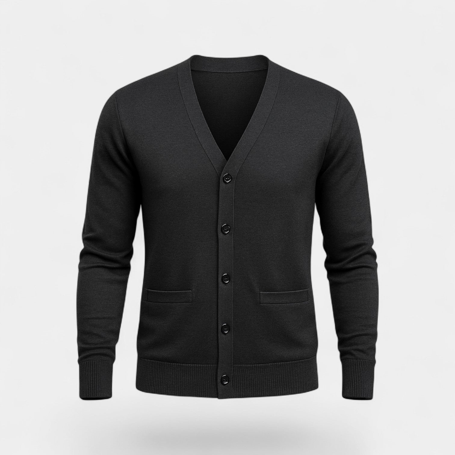 Riche | Cardigan homme coton coupe slim – Style boutonné minimaliste