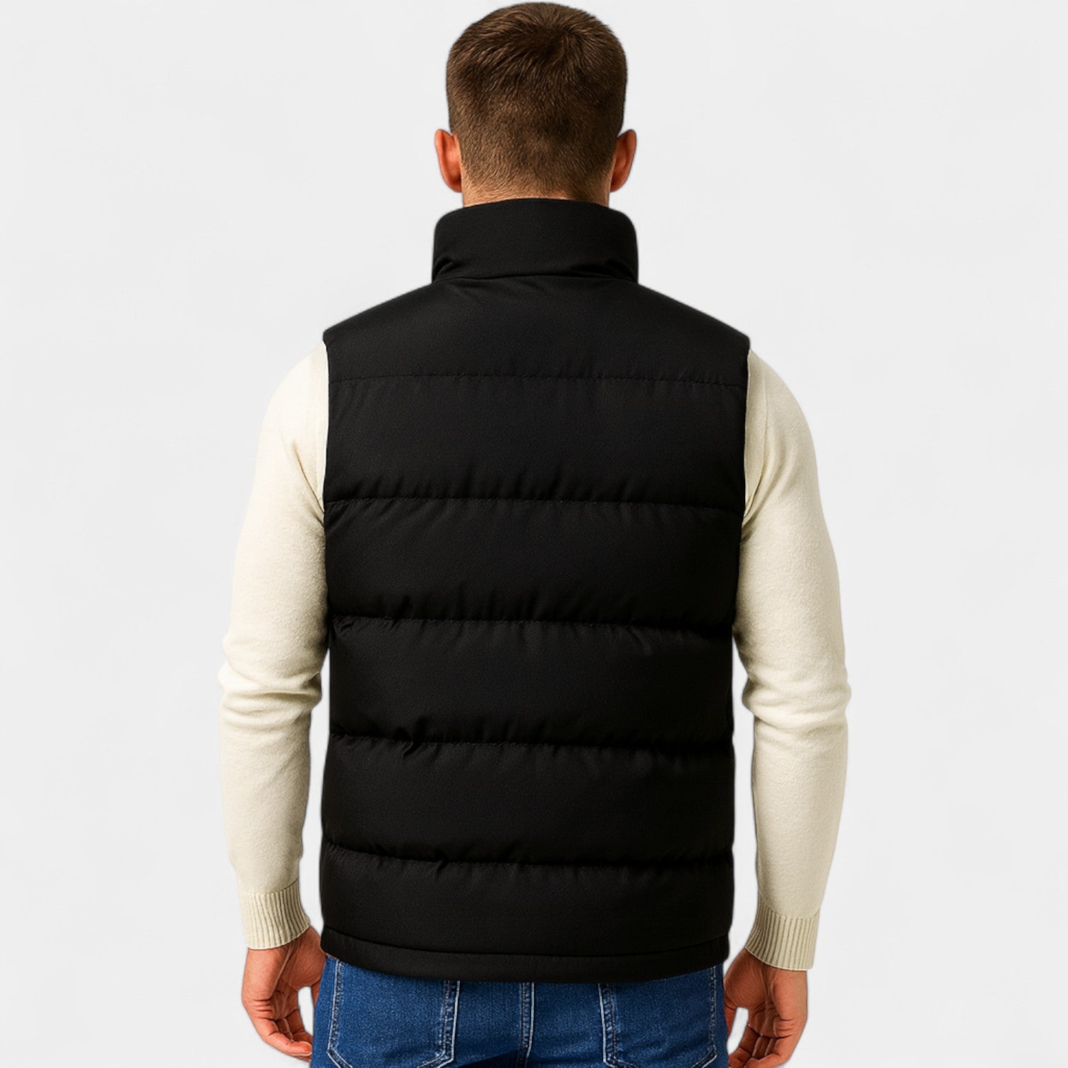 Riche | Gilet sans manches homme coupe ajustée matelassé