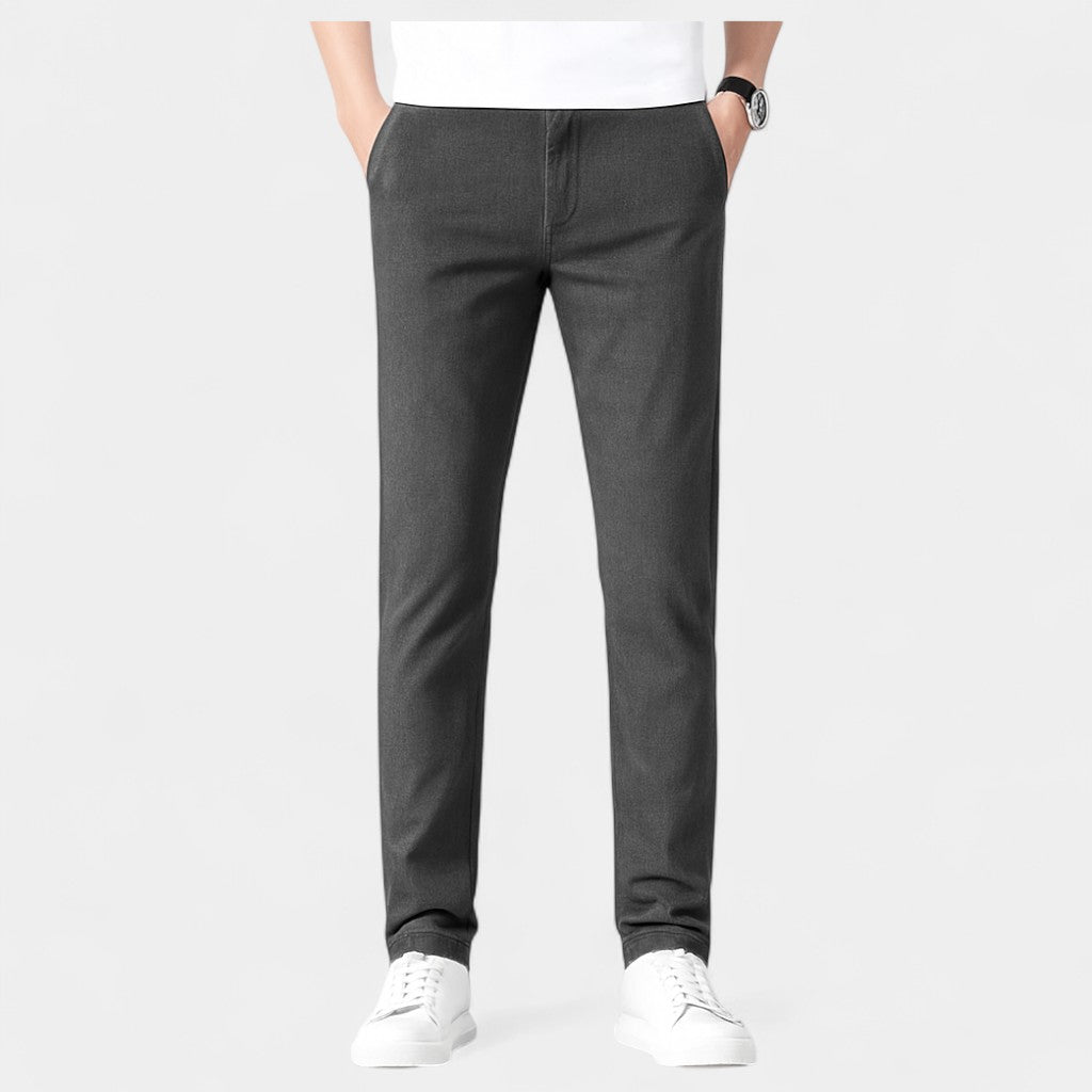 Riche | Pantalon homme coton slim - Jambe droite casual