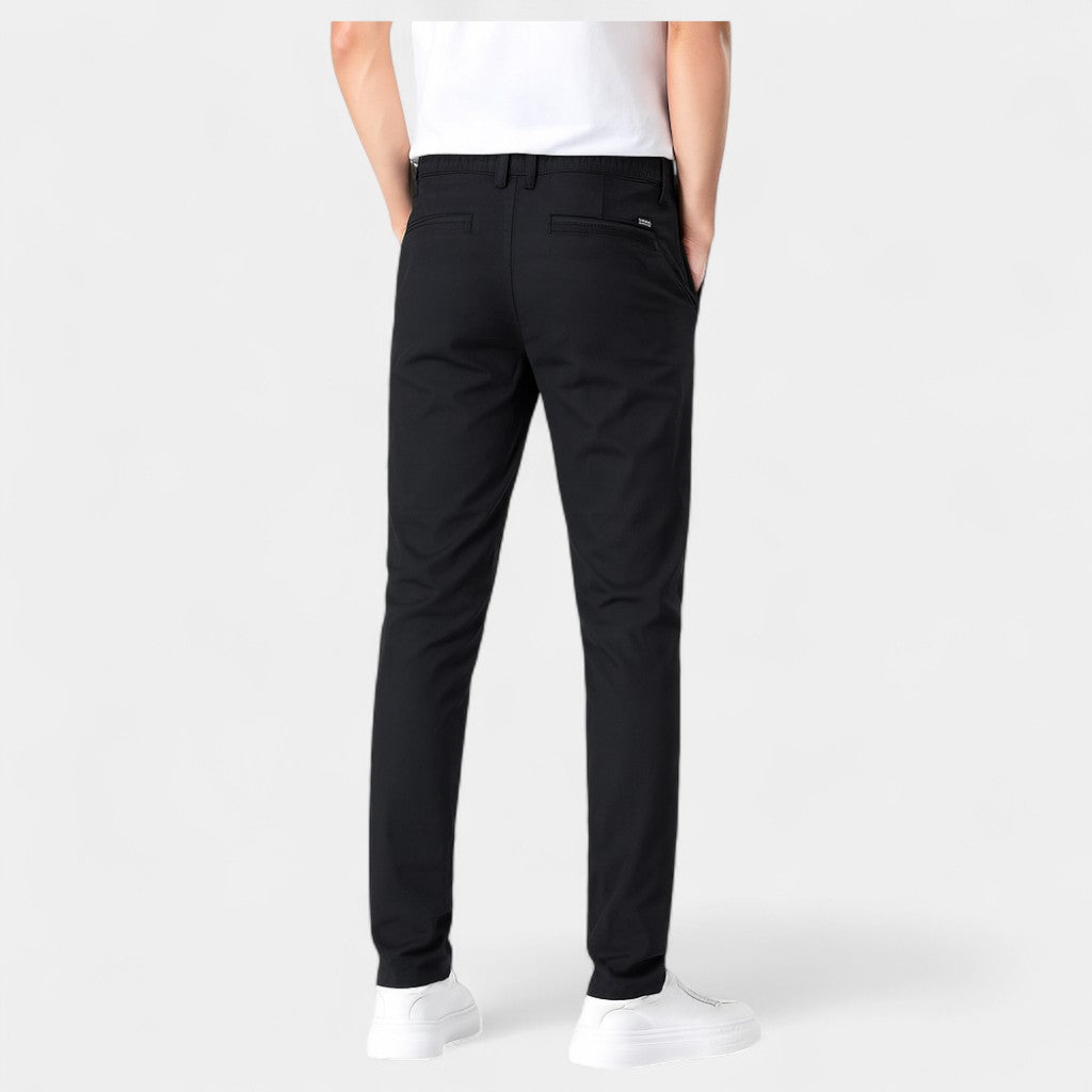 Riche | Pantalon homme coton slim - Jambe droite casual