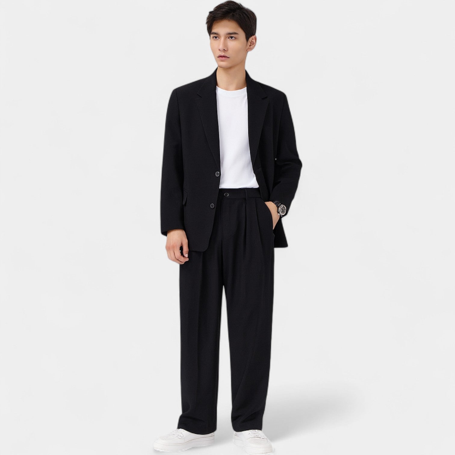 Riche | Pantalon homme business casual oversize – Coupe légère et décontractée