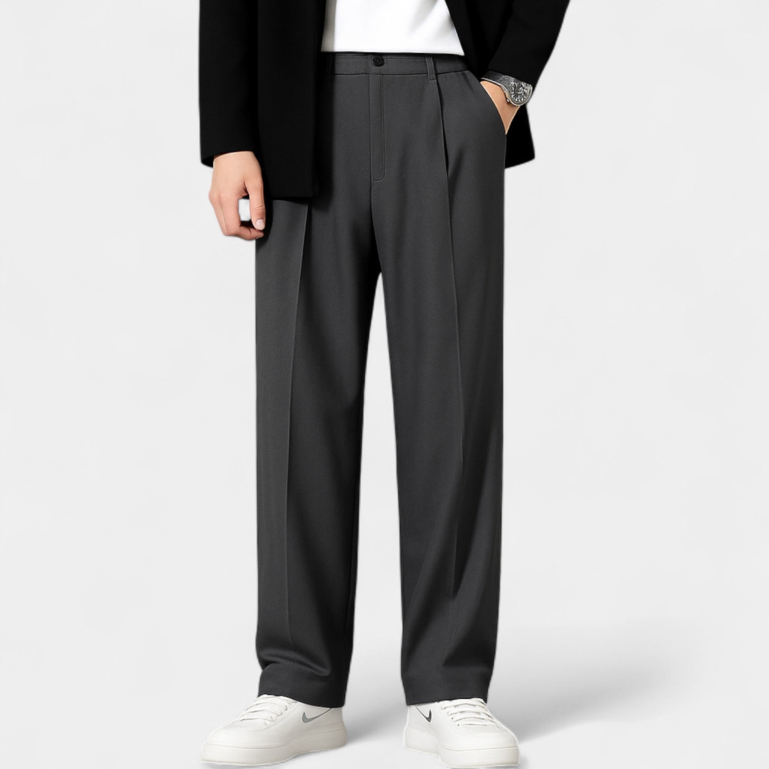 Riche | Pantalon homme business casual oversize – Coupe légère et décontractée